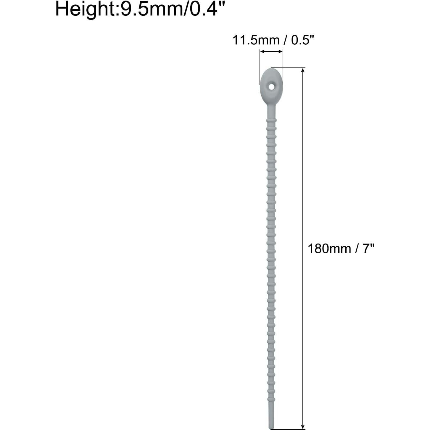 Ataduras de Cable de Silicona MECCANIXITY 4 Piezas 18 cm Gris