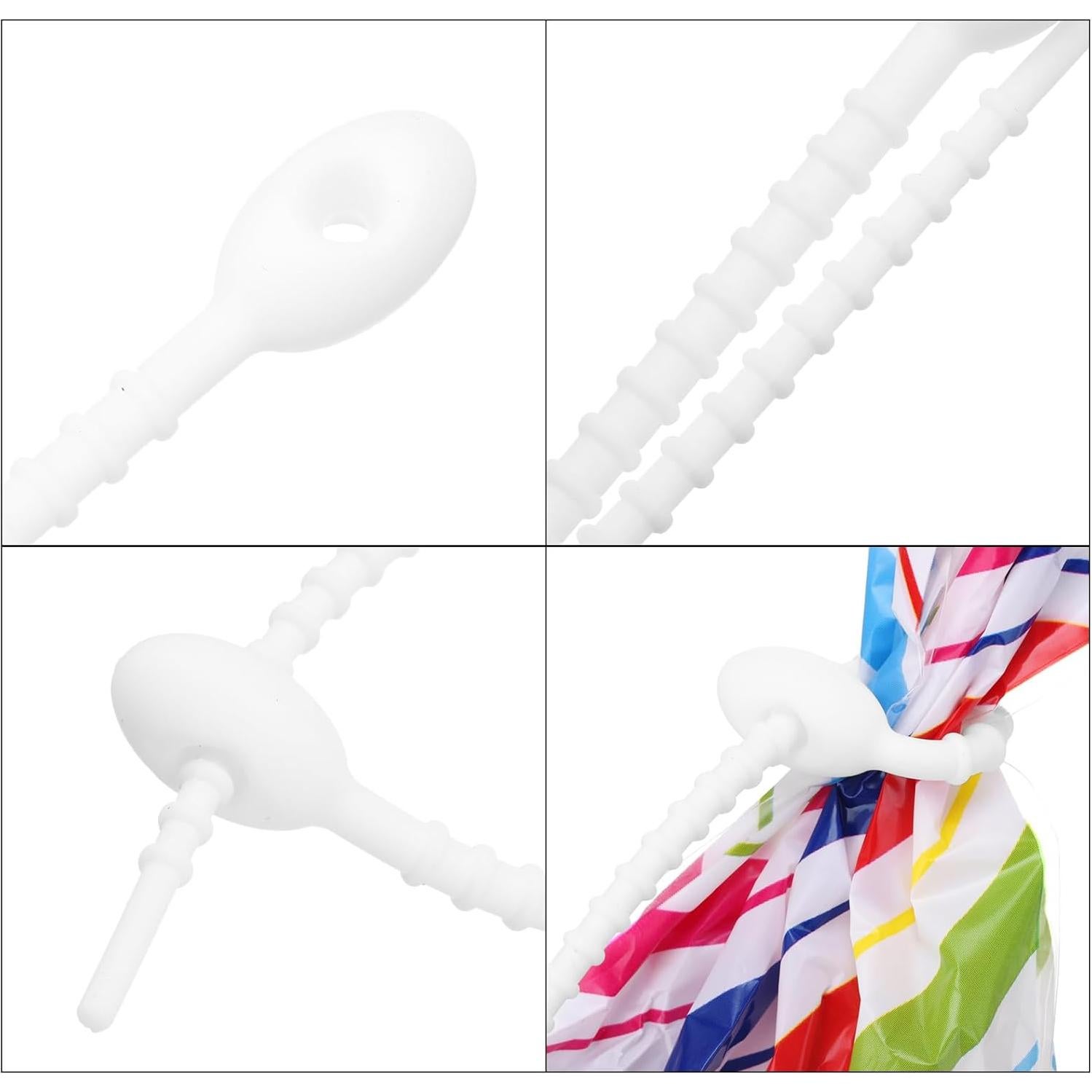 Ataduras de Cable de Silicona MECCANIXITY 4 Piezas 18 cm Gris