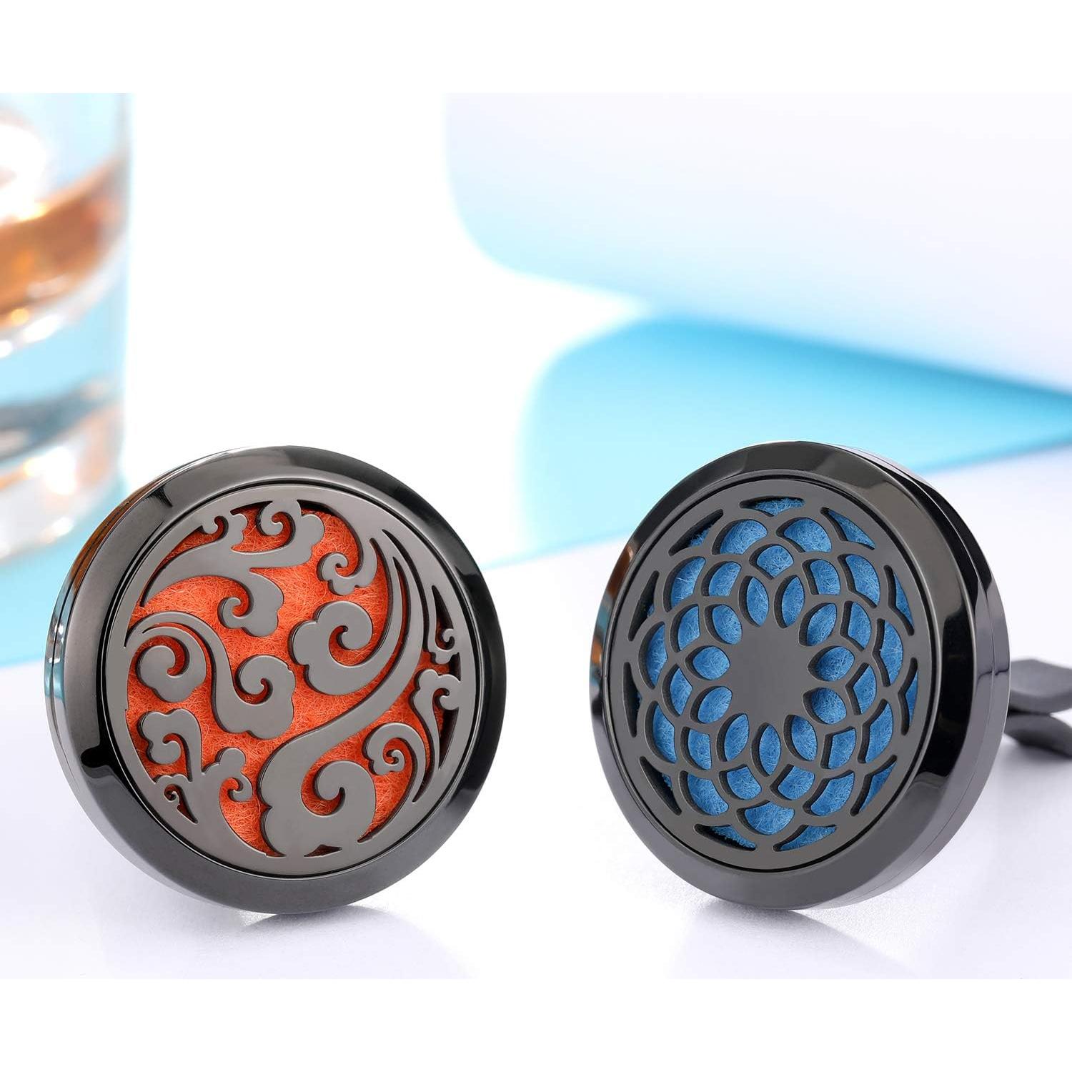 Difusor de Aceite Aromaterapia para Automóvil Tatuo 316L con 48 Almohadillas