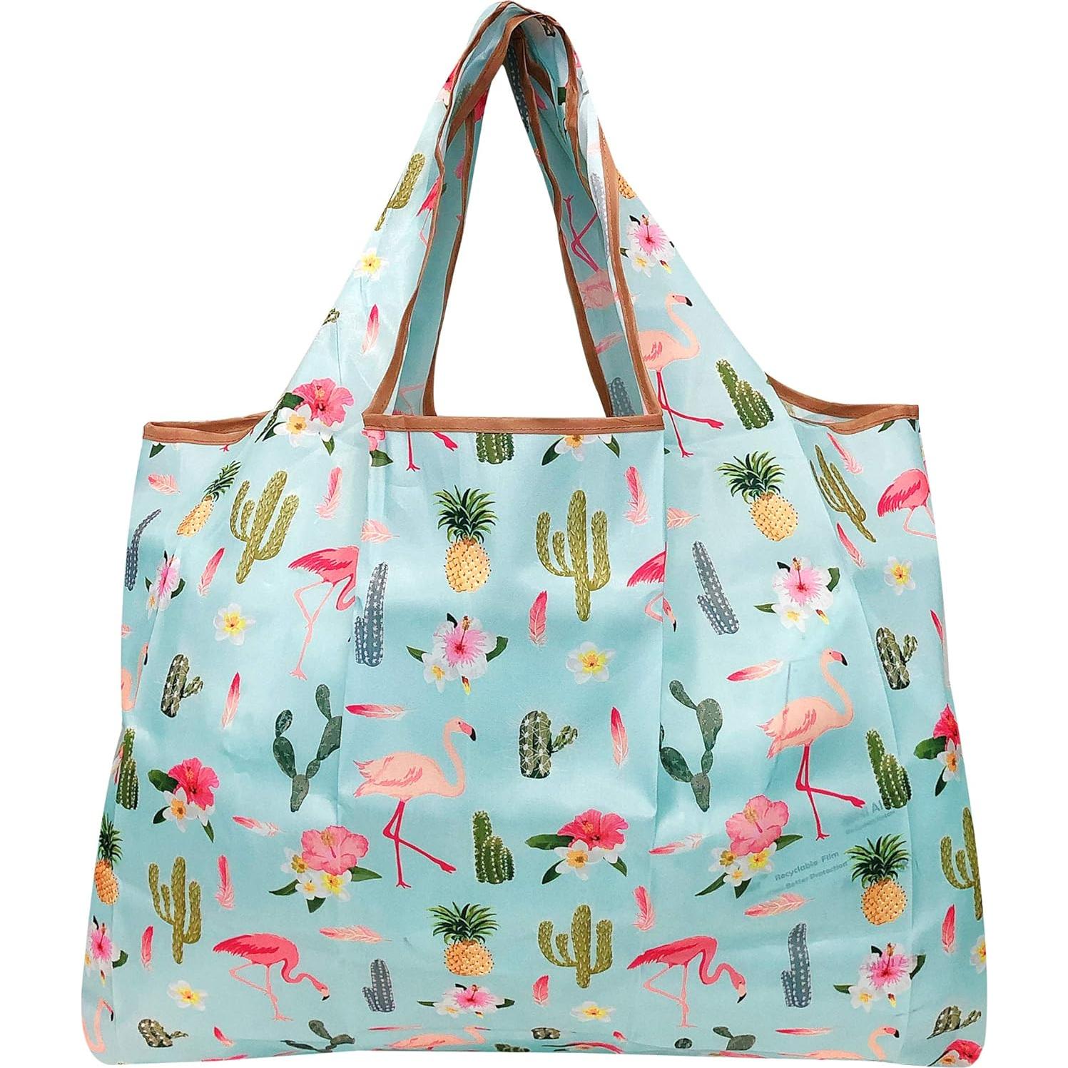 Bolsas de Compras Reutilizables Wrapables - Juego de 3 Grandes de Nylon