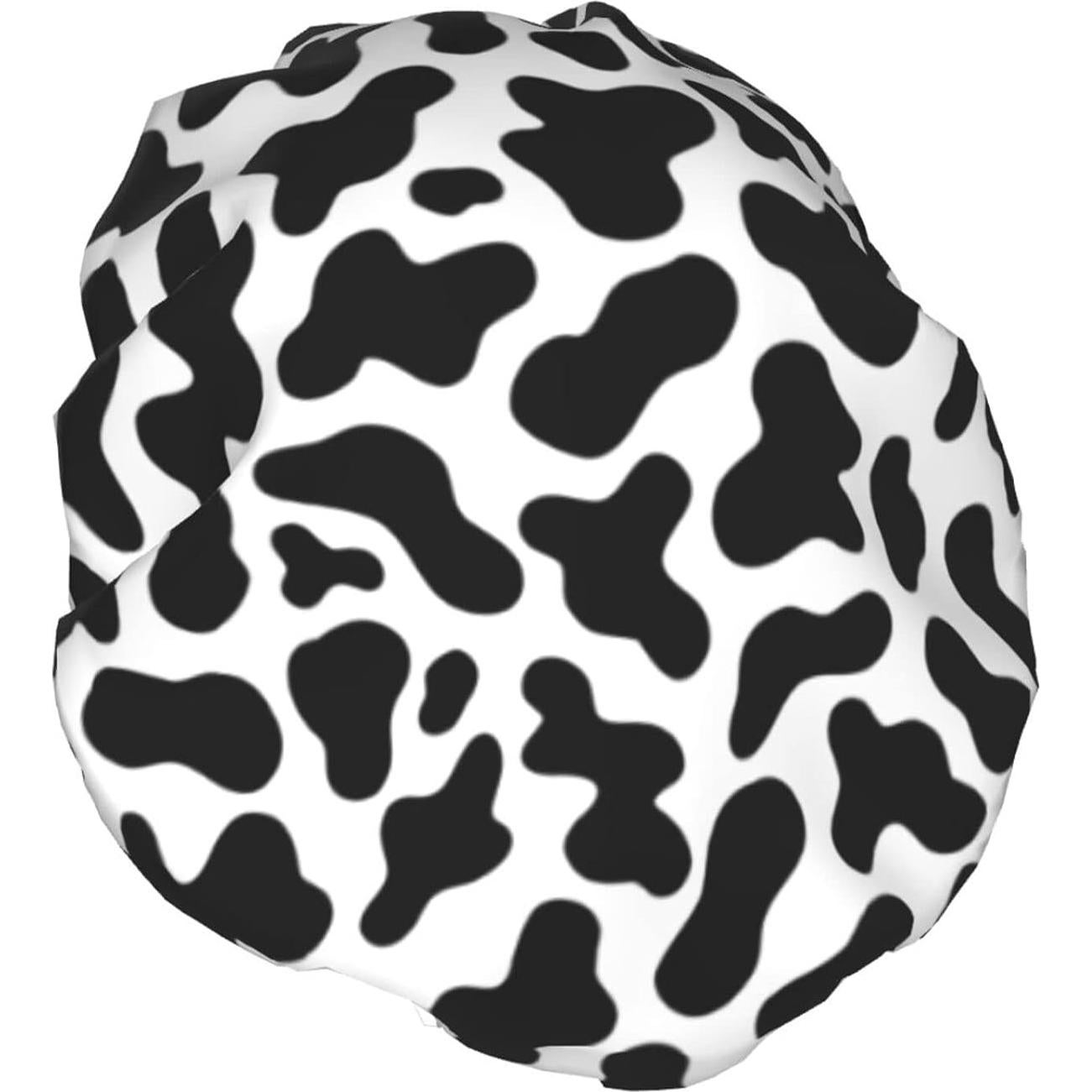 Gorro de Ducha JUKE Piel de Vaca Negra y Blanca Impermeable