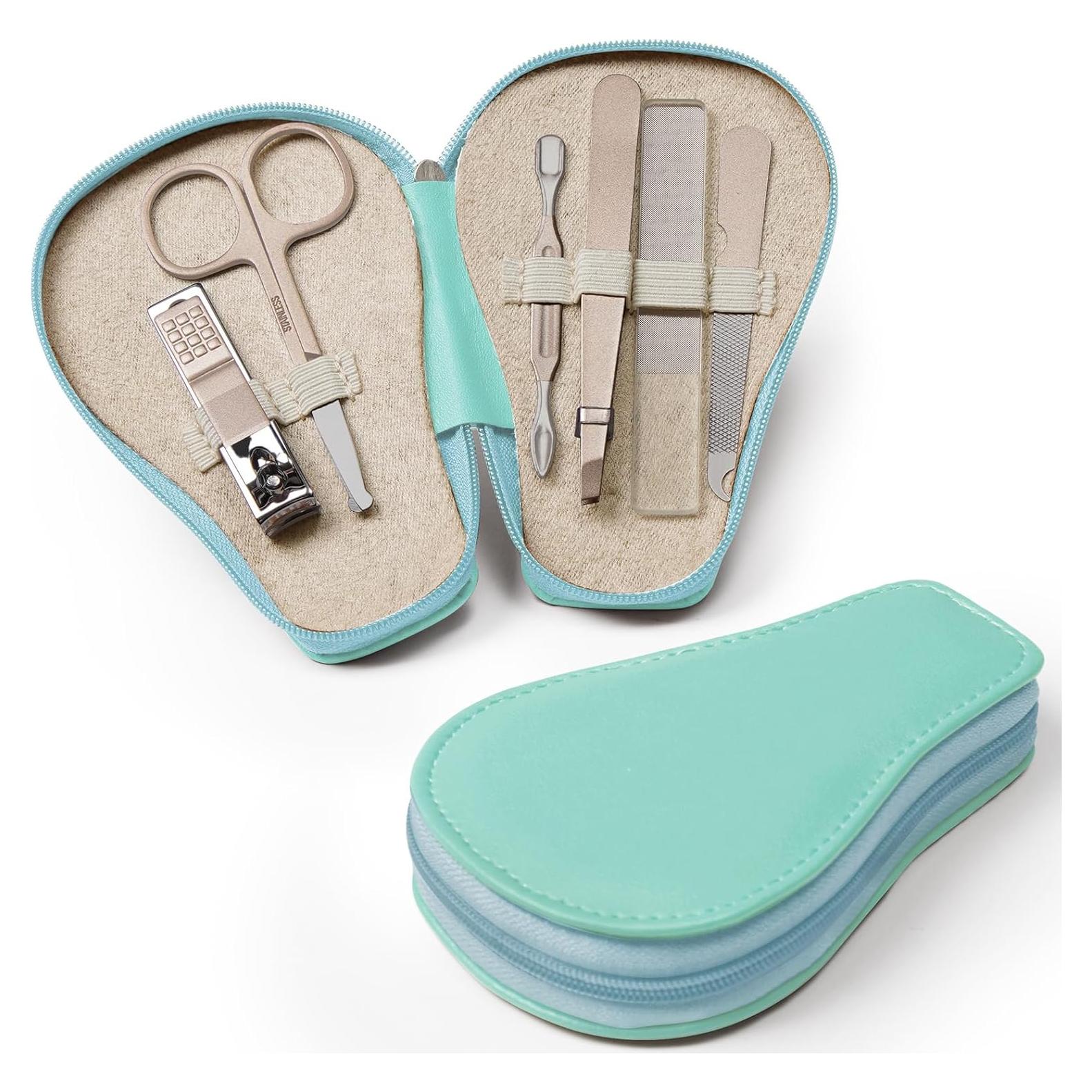 Cortauñas para Bebés Haakaa 6 en 1 con Estuche Verde