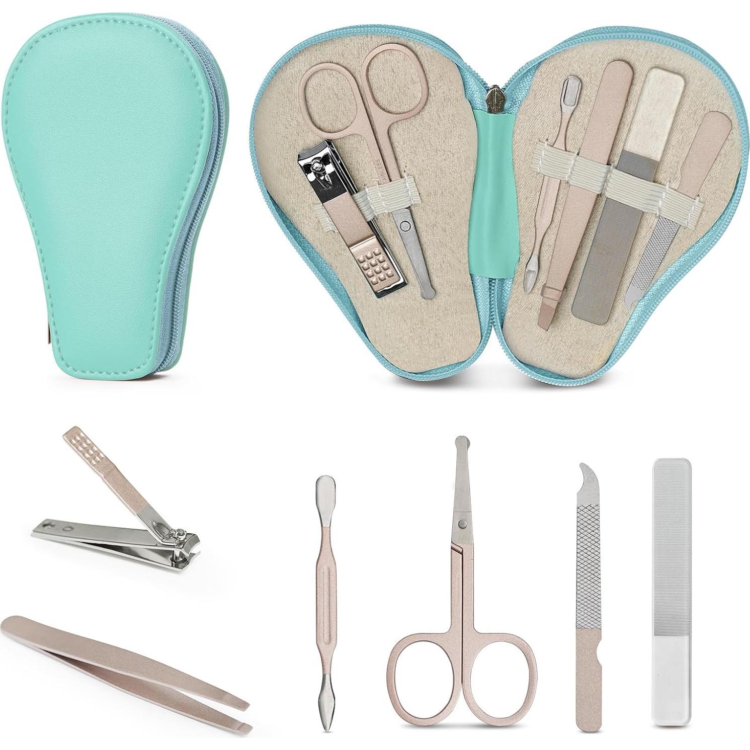 Cortauñas para Bebés Haakaa 6 en 1 con Estuche Verde