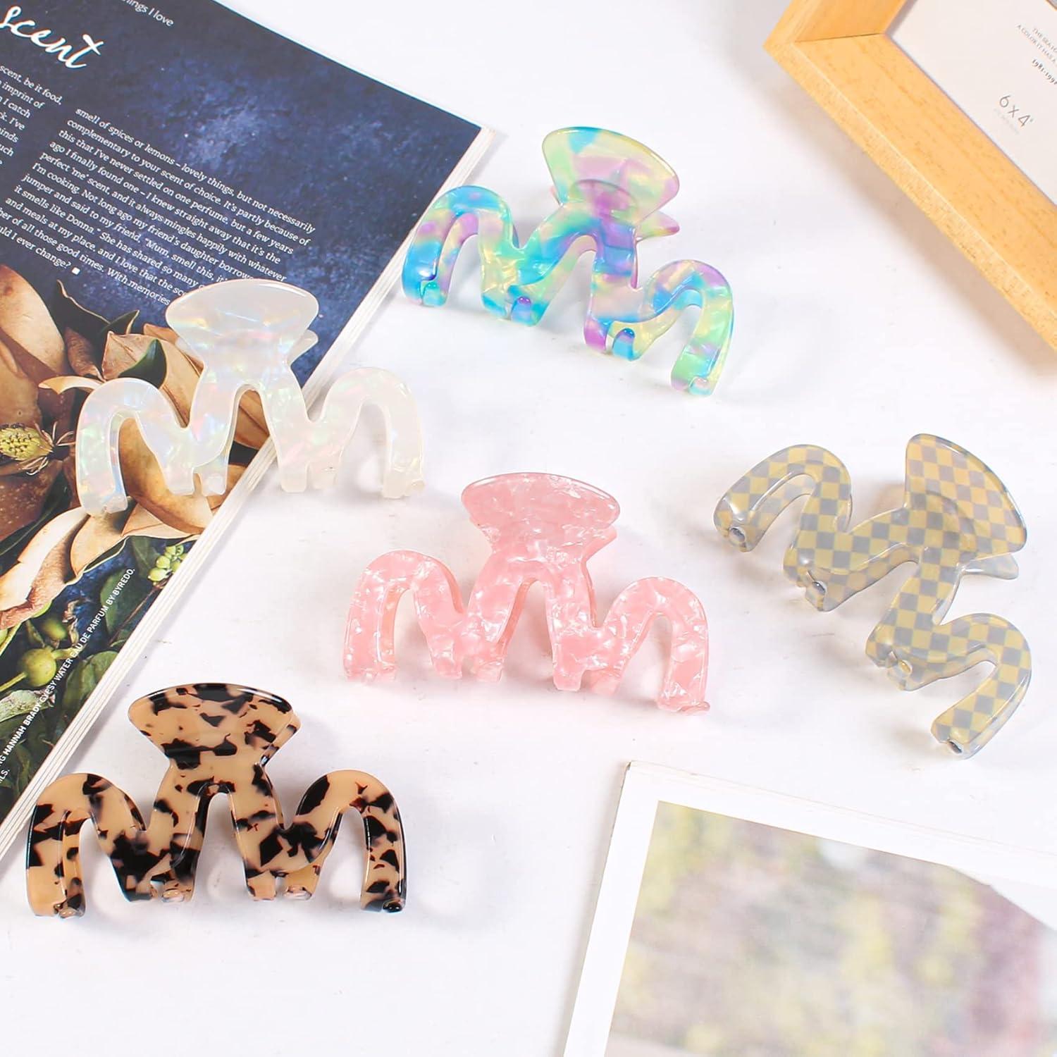 Pinzas para Cabello Multicolores Jayongnee - 5 Piezas Grandes