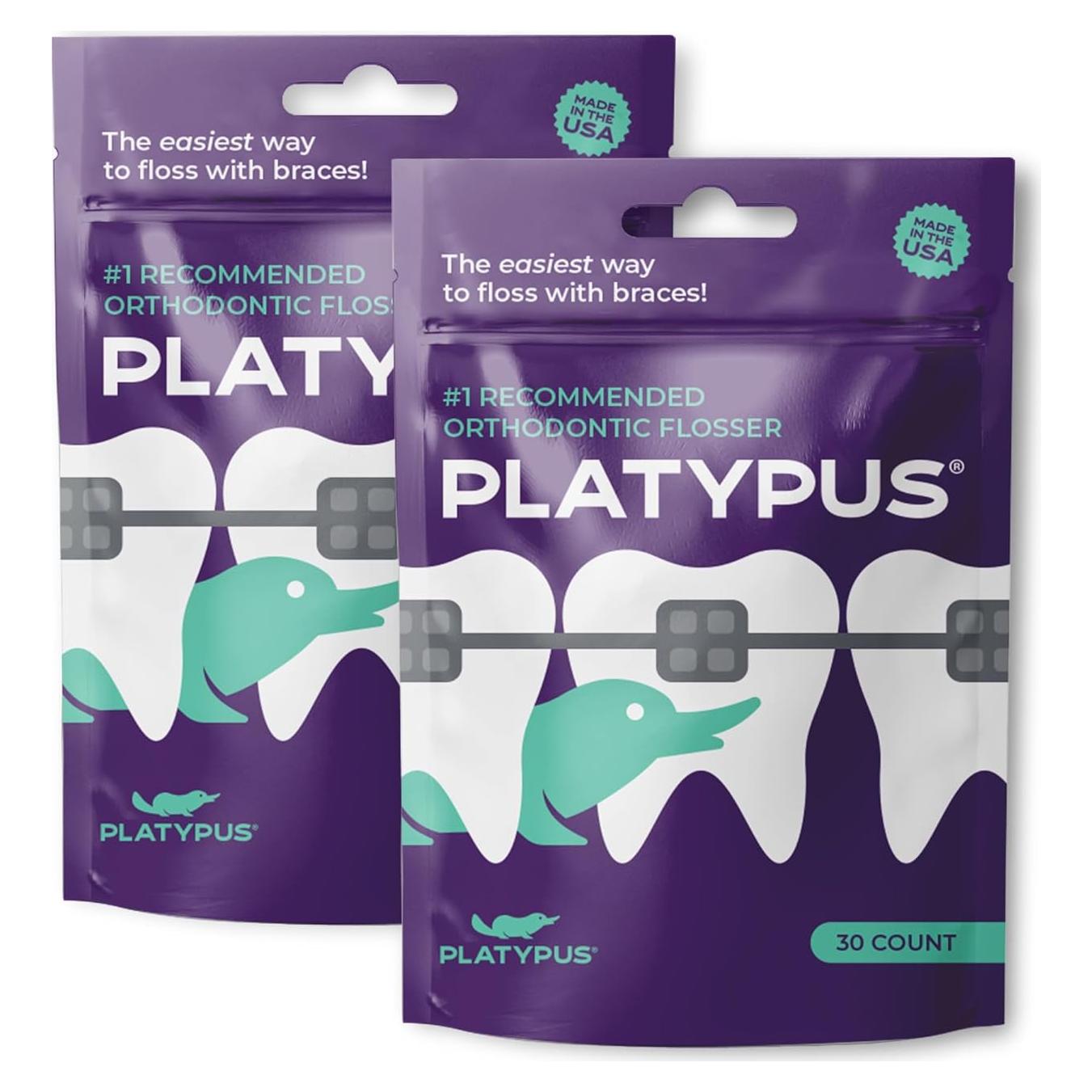 Hilos Dentales Ortodónticos Platypus 30 Unidades Paquete de 2