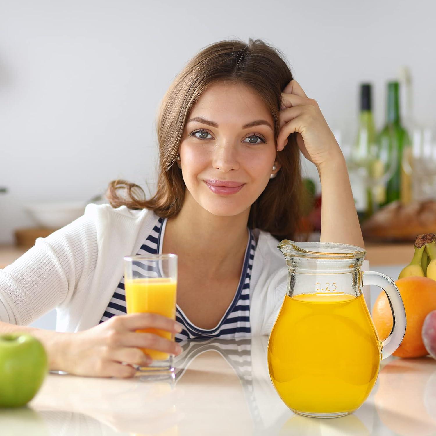 Jarra de Vidrio Leinuosen 250 ml con Pico y Mango Cómodo