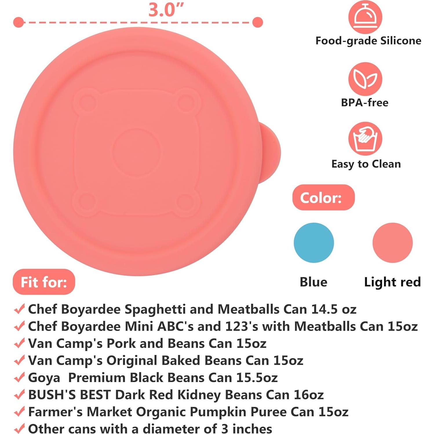 2 Tapas de Silicona para Latas de 3 Pulgadas Purekra