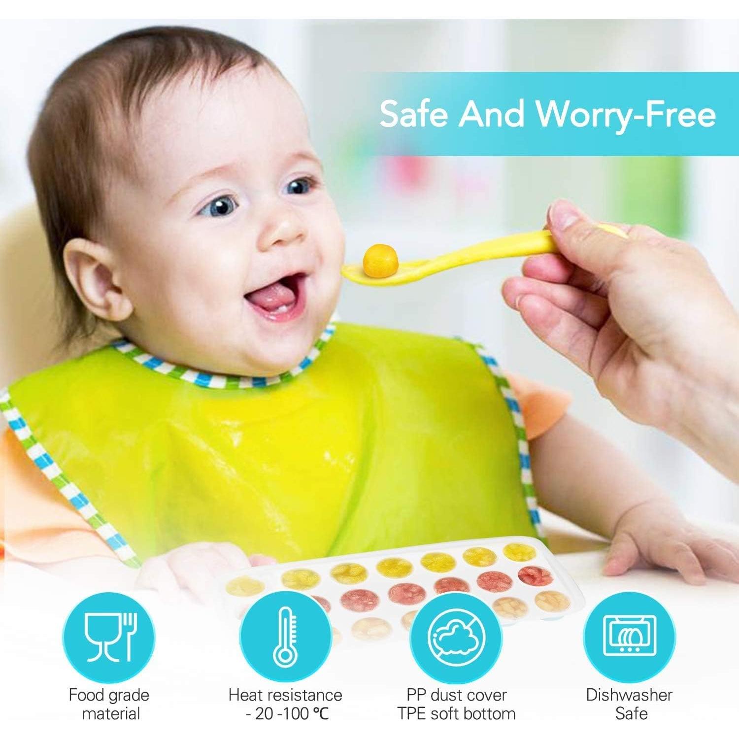 Bandejas de Hielo Select4U con Tapas - 4 Piezas Silicona BPA Free