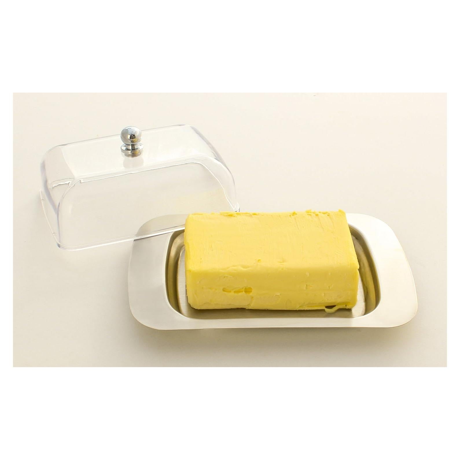 Plato de Mantequilla Zoie + Chloe Acero Inoxidable con Tapa