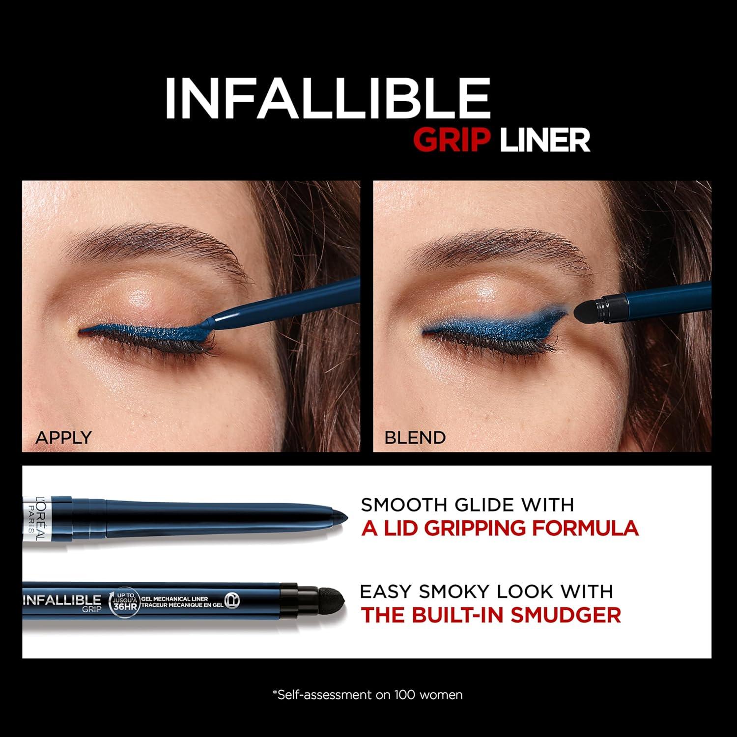 L'Oreal Paris Infallible Grip Lápiz de Eyeliner Jersey Azul 0.28 g