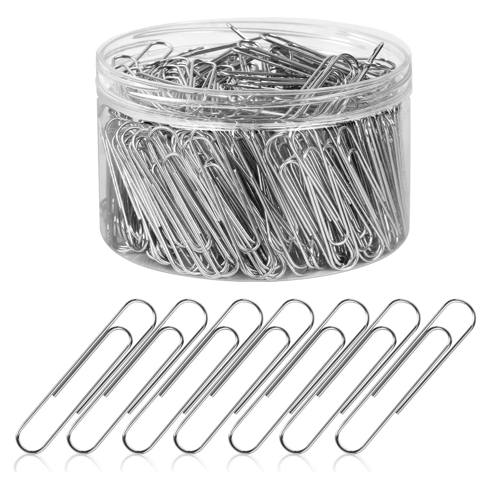 700 Clips de Papel Jumbo Joyberg Plateados 33 mm Reutilizables