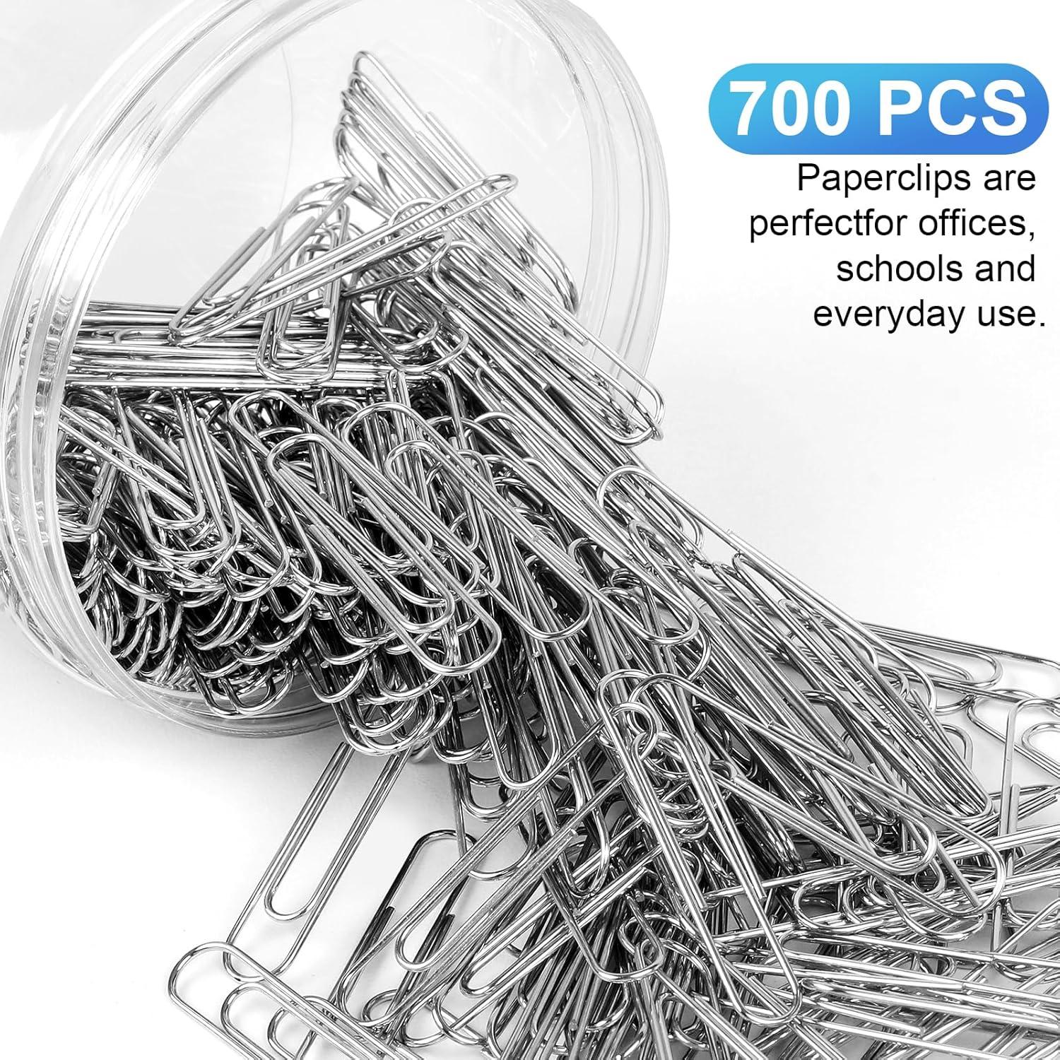 700 Clips de Papel Jumbo Joyberg Plateados 33 mm Reutilizables