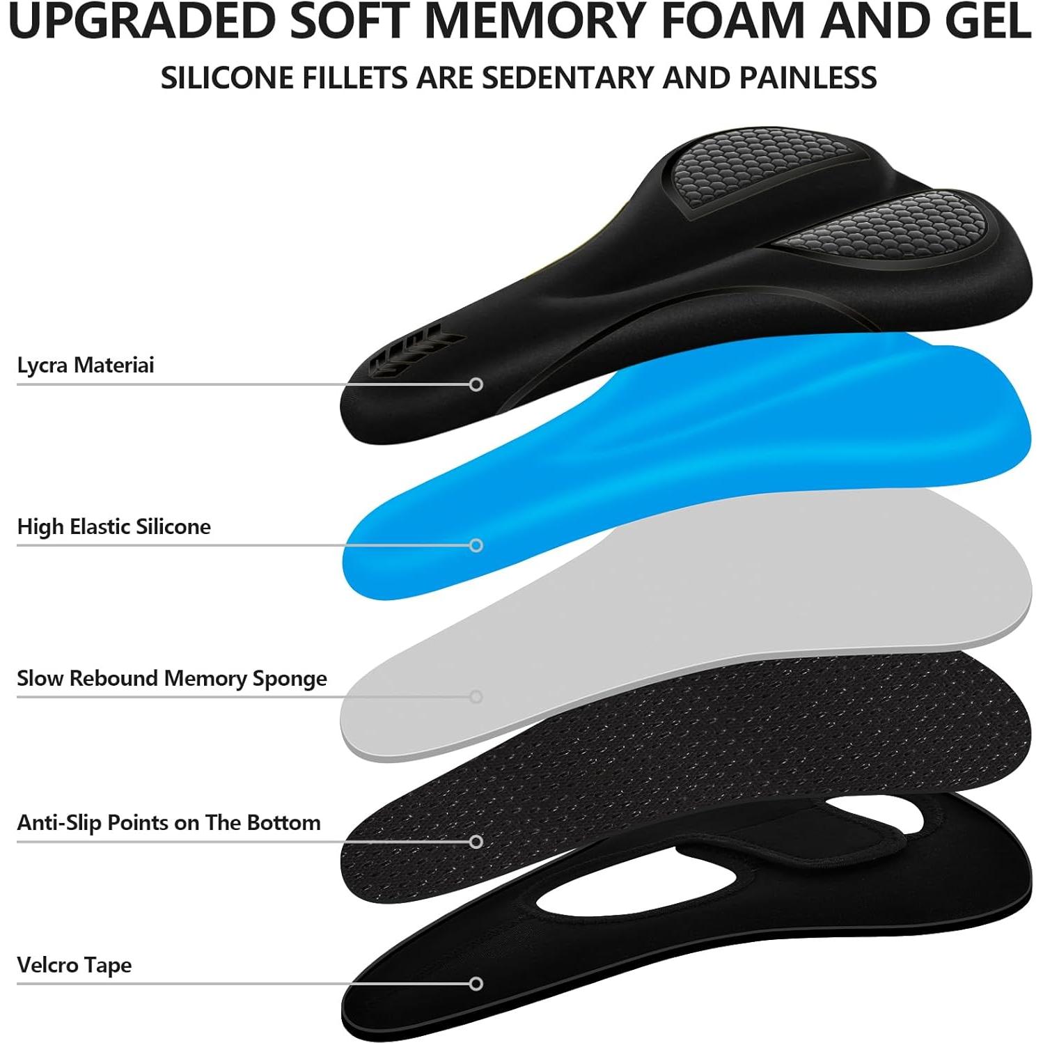 Funda de Asiento de Bicicleta HANZENMA Gel Negro 28.7x18cm