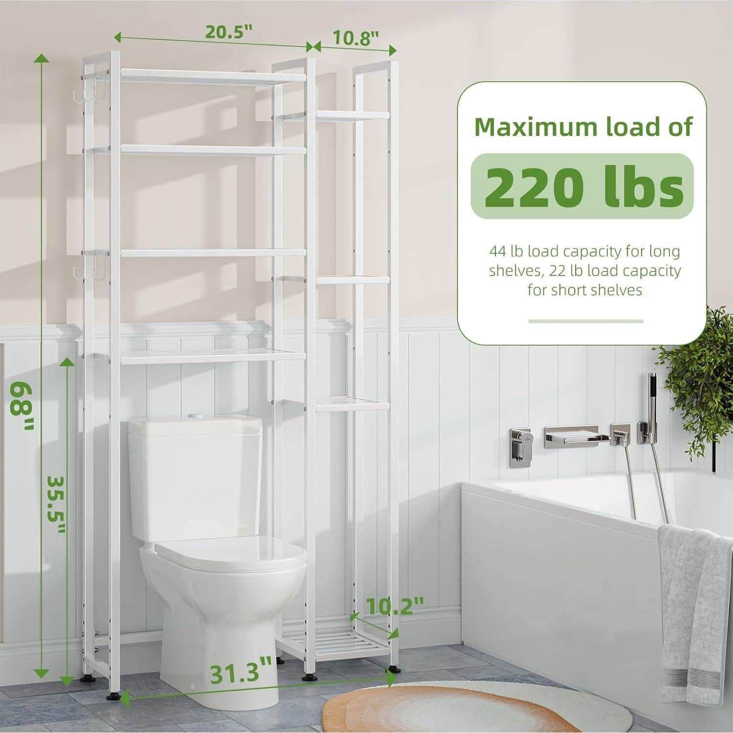 Estante de Almacenamiento sobre Inodoro Simple Trending 8 Niveles