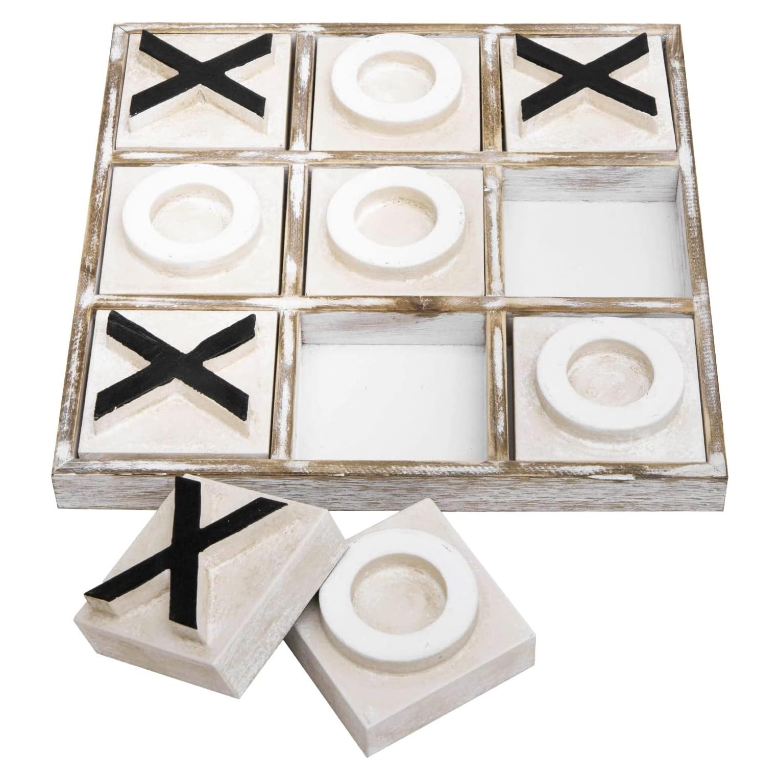 Juego de Tres en Raya de Madera JEVERGN 32 cm Decorativo