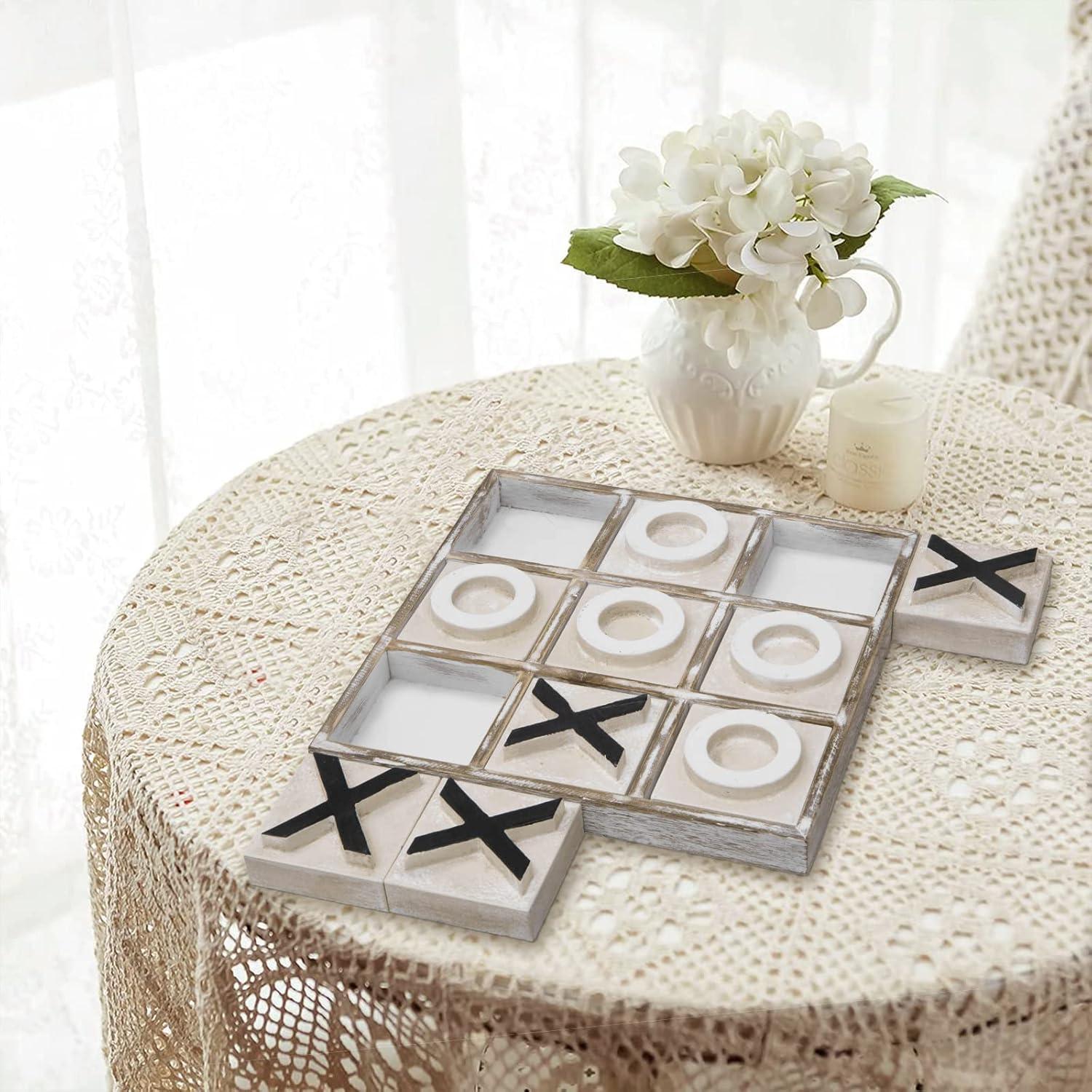 Juego de Tres en Raya de Madera JEVERGN 32 cm Decorativo