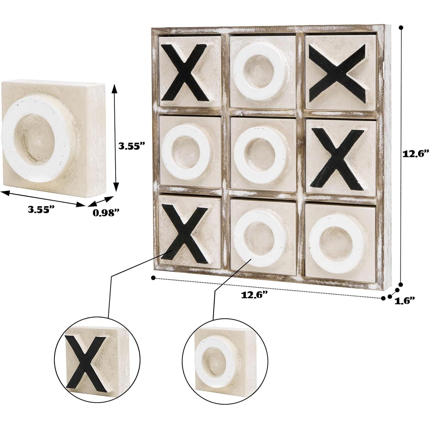 Juego de Tres en Raya de Madera JEVERGN 32 cm Decorativo