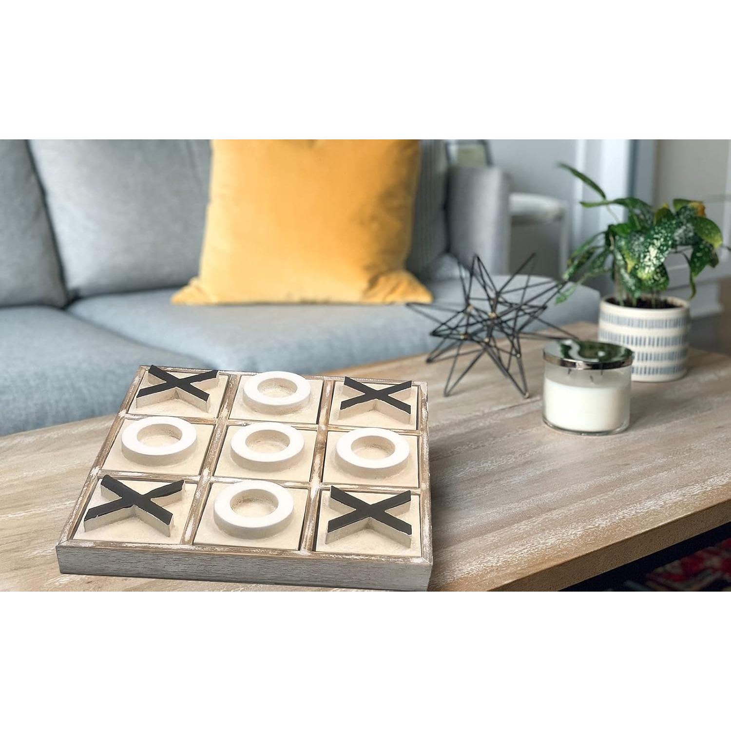 Juego de Tres en Raya de Madera JEVERGN 32 cm Decorativo