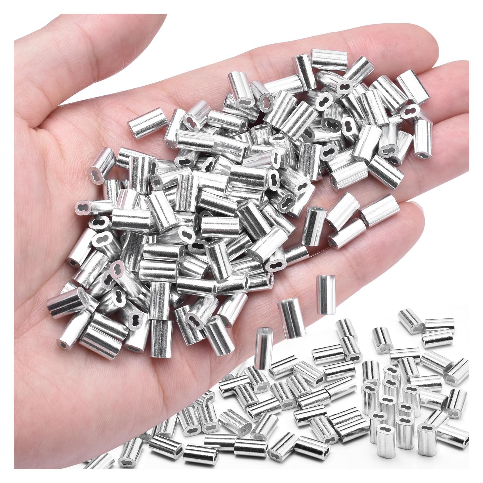 250 Piezas Manguitos de Crimpado de Aluminio COOBIGO 1.2mm