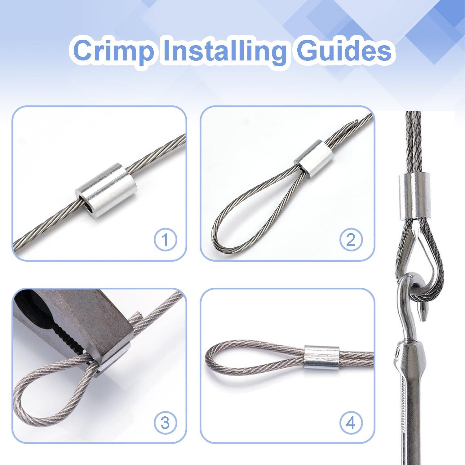 250 Piezas Manguitos de Crimpado de Aluminio COOBIGO 1.2mm