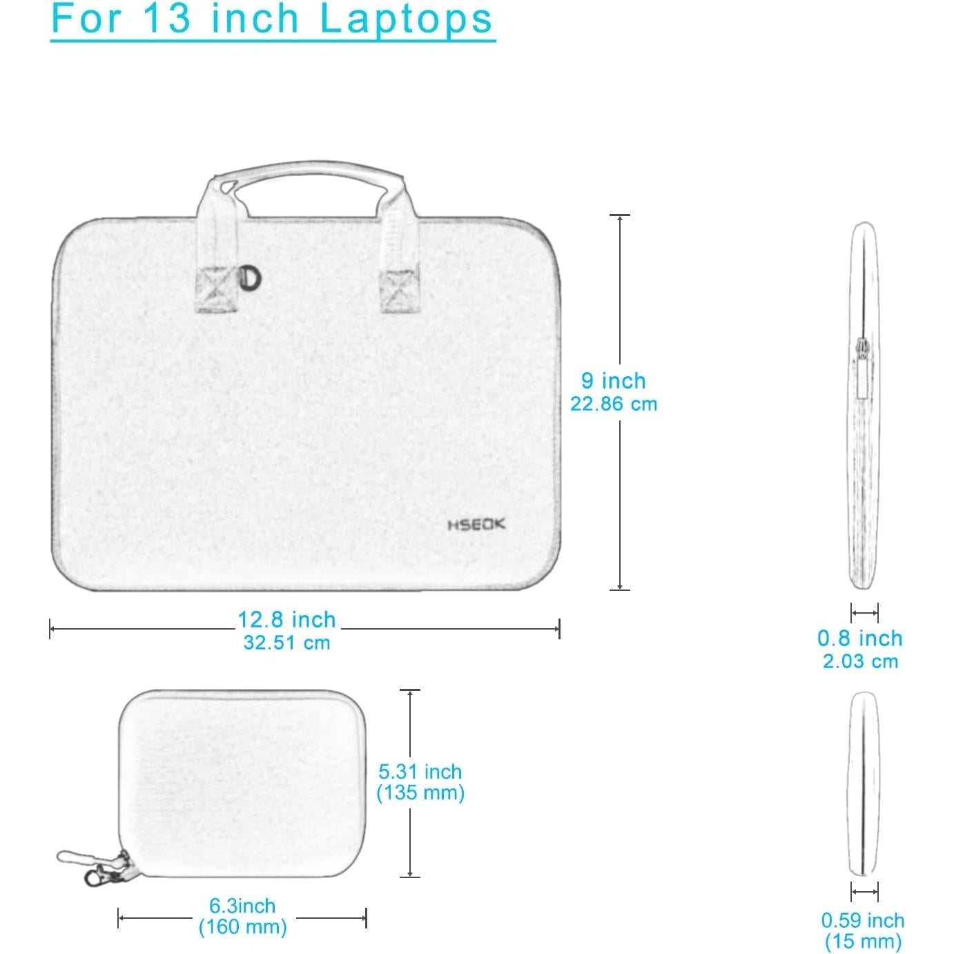 Funda Neopreno Hseok 13" para Laptop y Estuche Extra