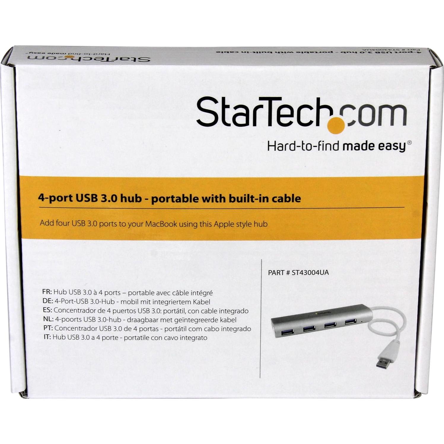 Hub USB 3.2 de 4 Puertos StarTech.com, Aluminio, 5Gbps