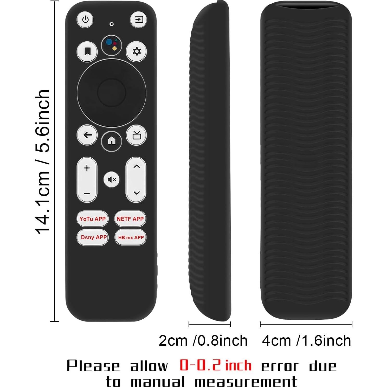 5 Fundas Protectores de Silicona para Control Remoto Onn 4K UHD