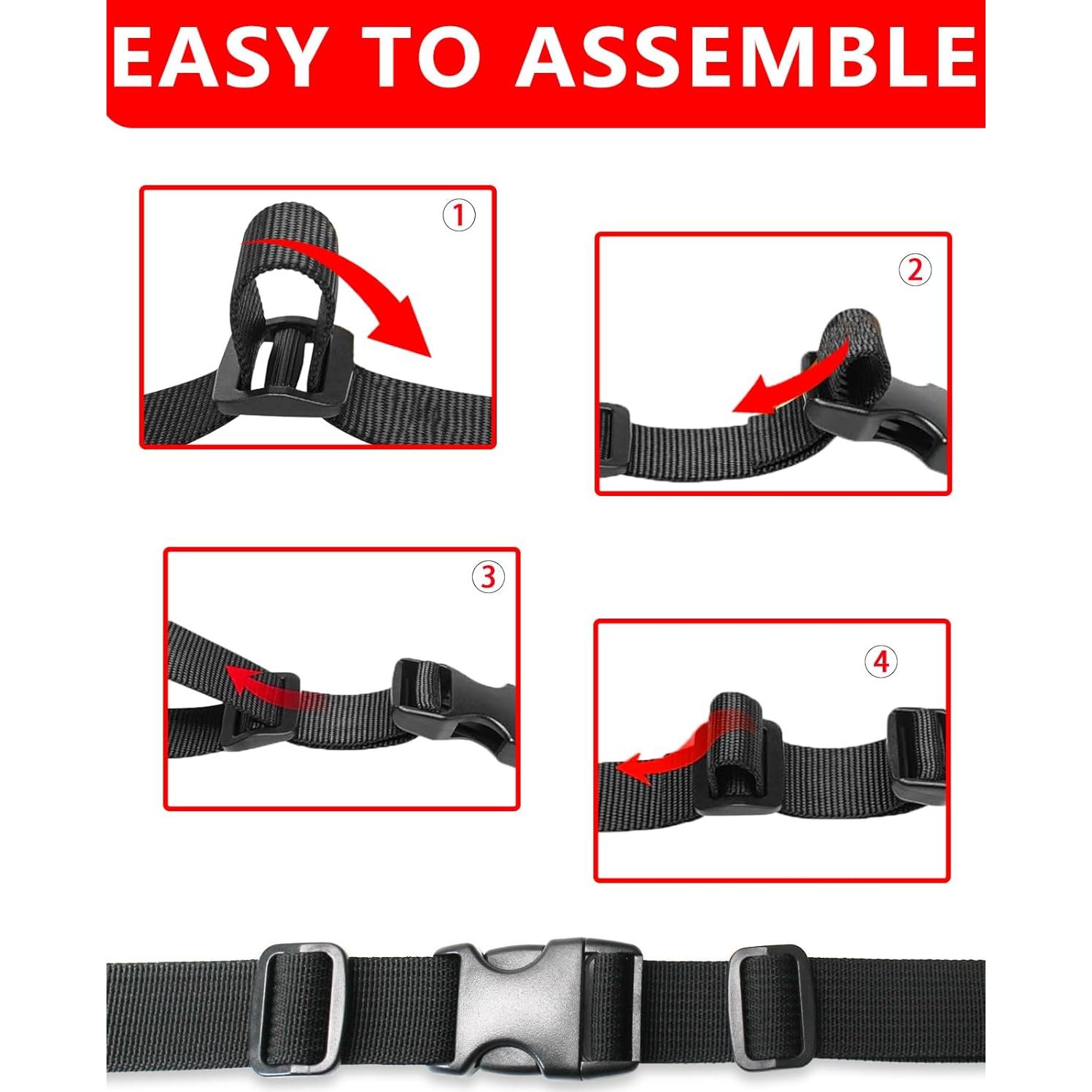 Correa de Nylon Negra ZHFMILY 13.72 m con Hebillas Ajustables