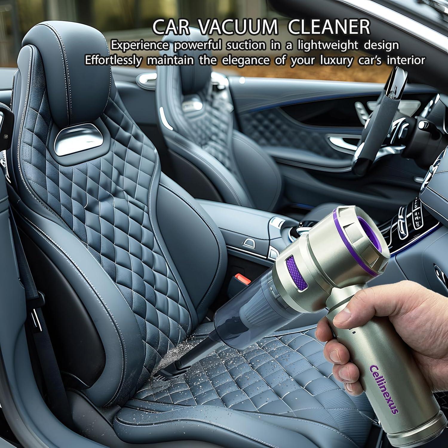 Aspiradora de Coche Cellinexus 180W Sin Cable 4-en-1 21000Pa