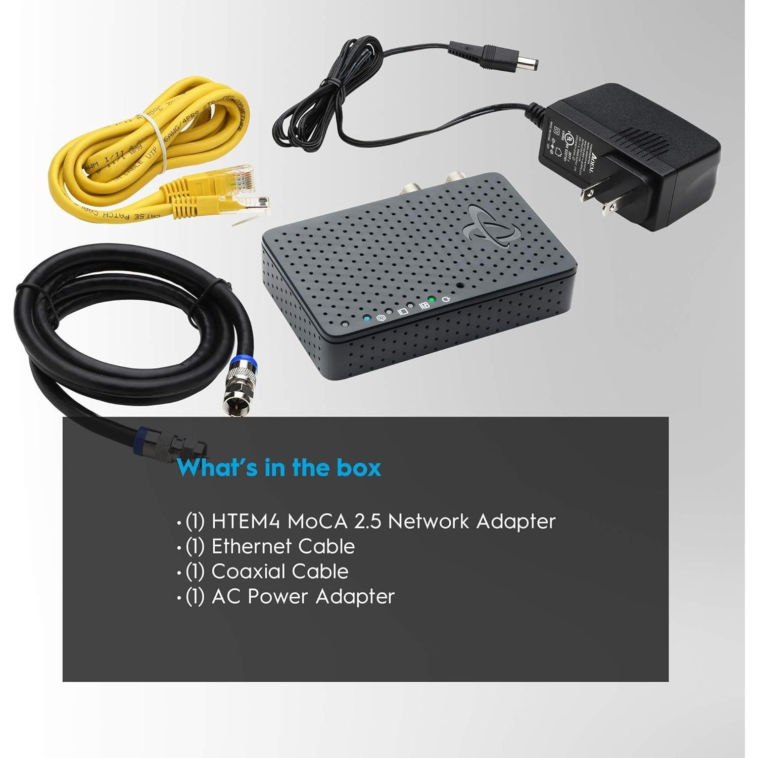 Adaptador MoCA Hitron HT-EM4 1 Gbps Coaxial a Ethernet