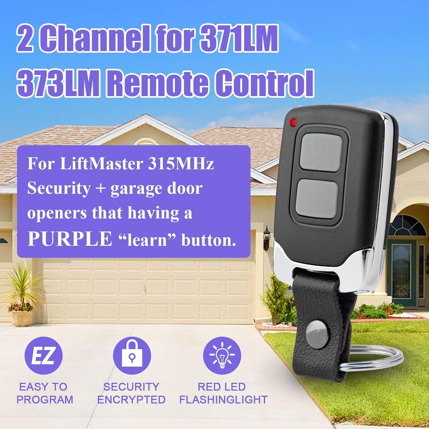 Control Remoto de Puerta de Garaje LAWOHO Morado 315MHz