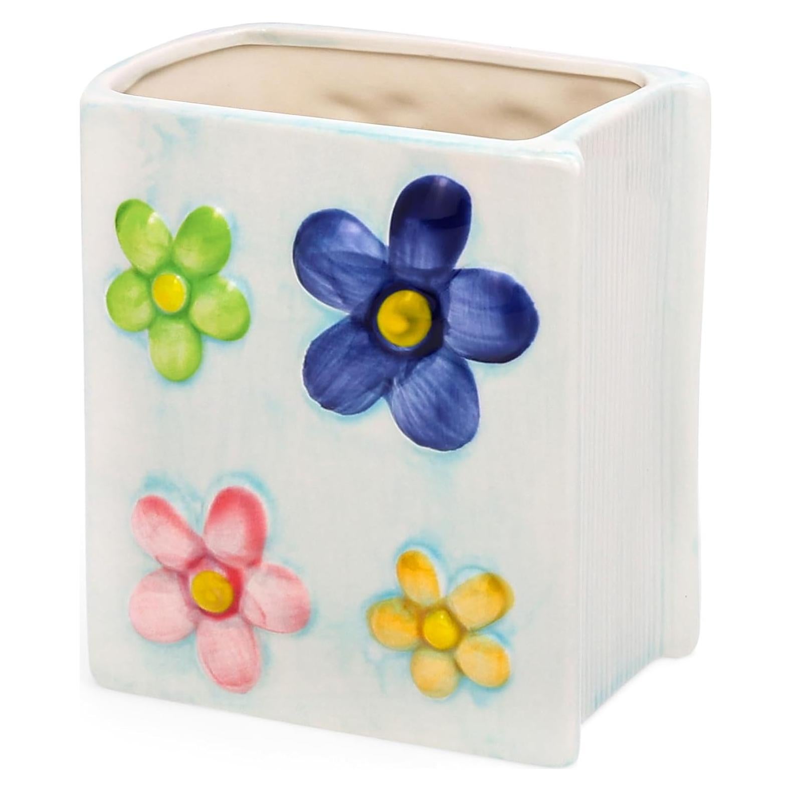 Soporte para Cepillos de Dientes Cerámica Busnos Azul 7x11x12cm