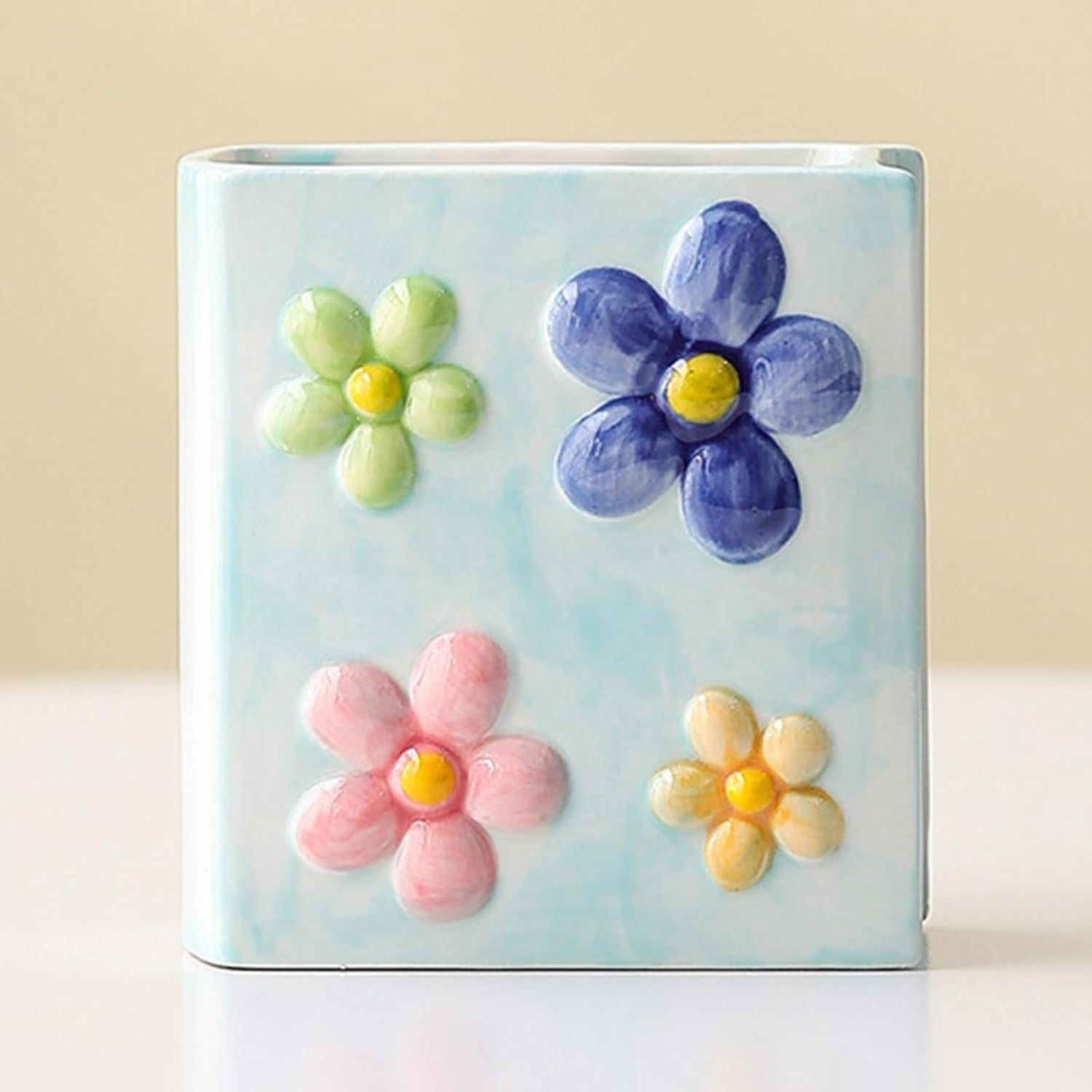 Soporte para Cepillos de Dientes Cerámica Busnos Azul 7x11x12cm