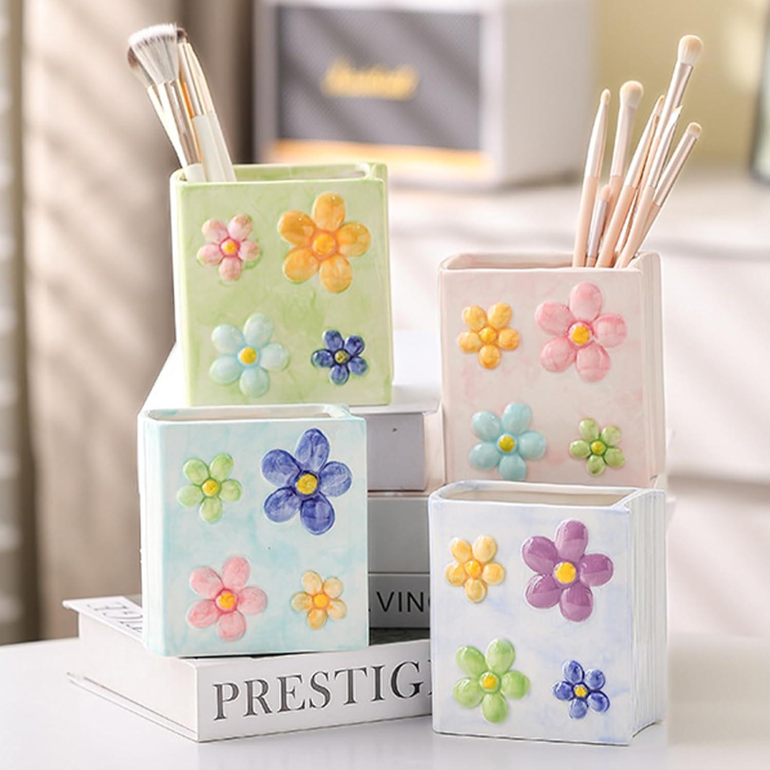 Soporte para Cepillos de Dientes Cerámica Busnos Azul 7x11x12cm