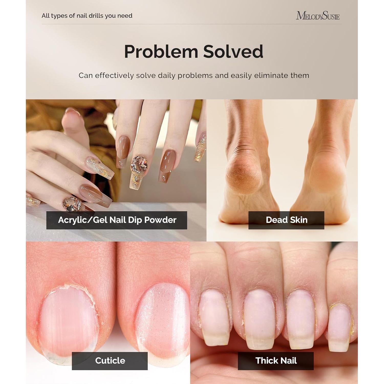 Taladro de Uñas Eléctrico MelodySusie PC120B Dorado 300g