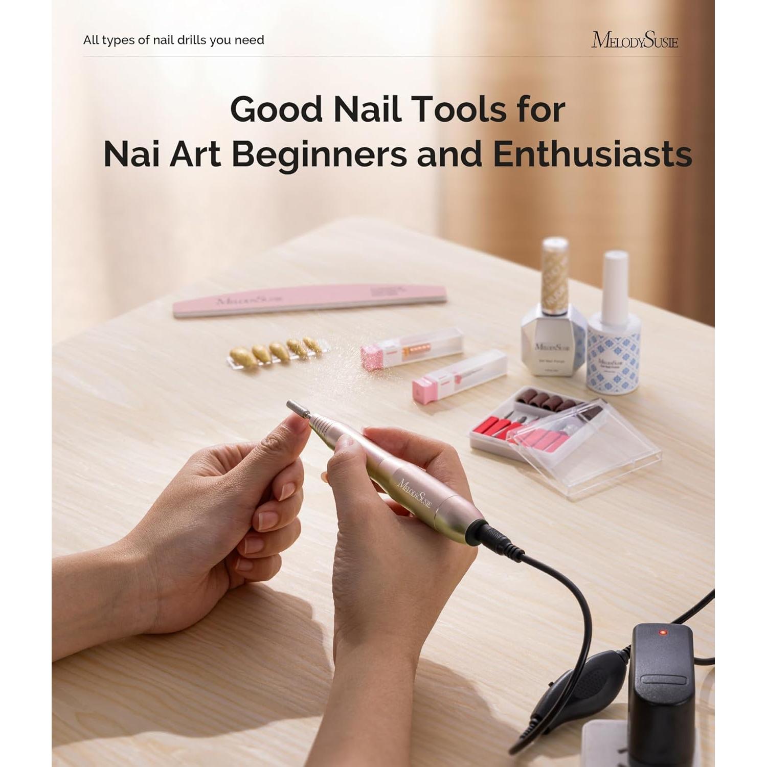 Taladro de Uñas Eléctrico MelodySusie PC120B Dorado 300g