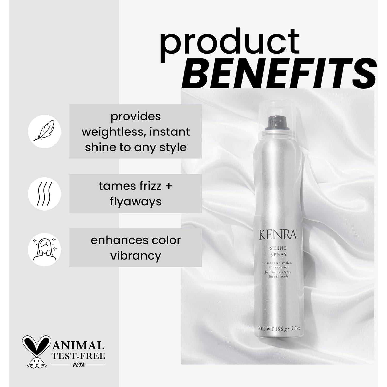 Spray Brillante Kenra 162.56 g - Sin Peso, Control de Frizz