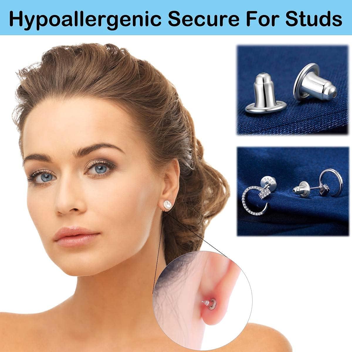 3 Pares de Respaldos de Aretes de Plata Esterlina Wanderbey