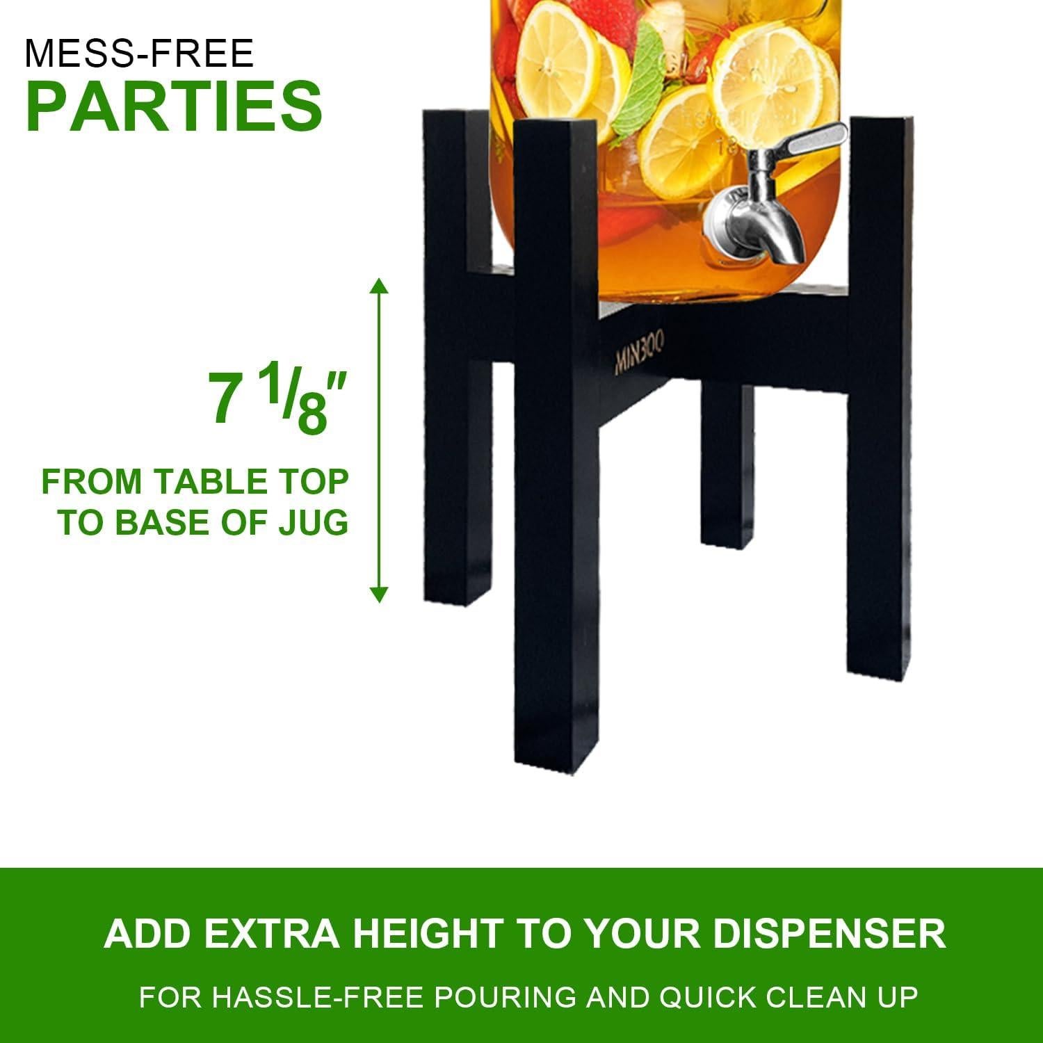 Soporte ajustable para dispensador de agua MinBoo 15-36 cm negro