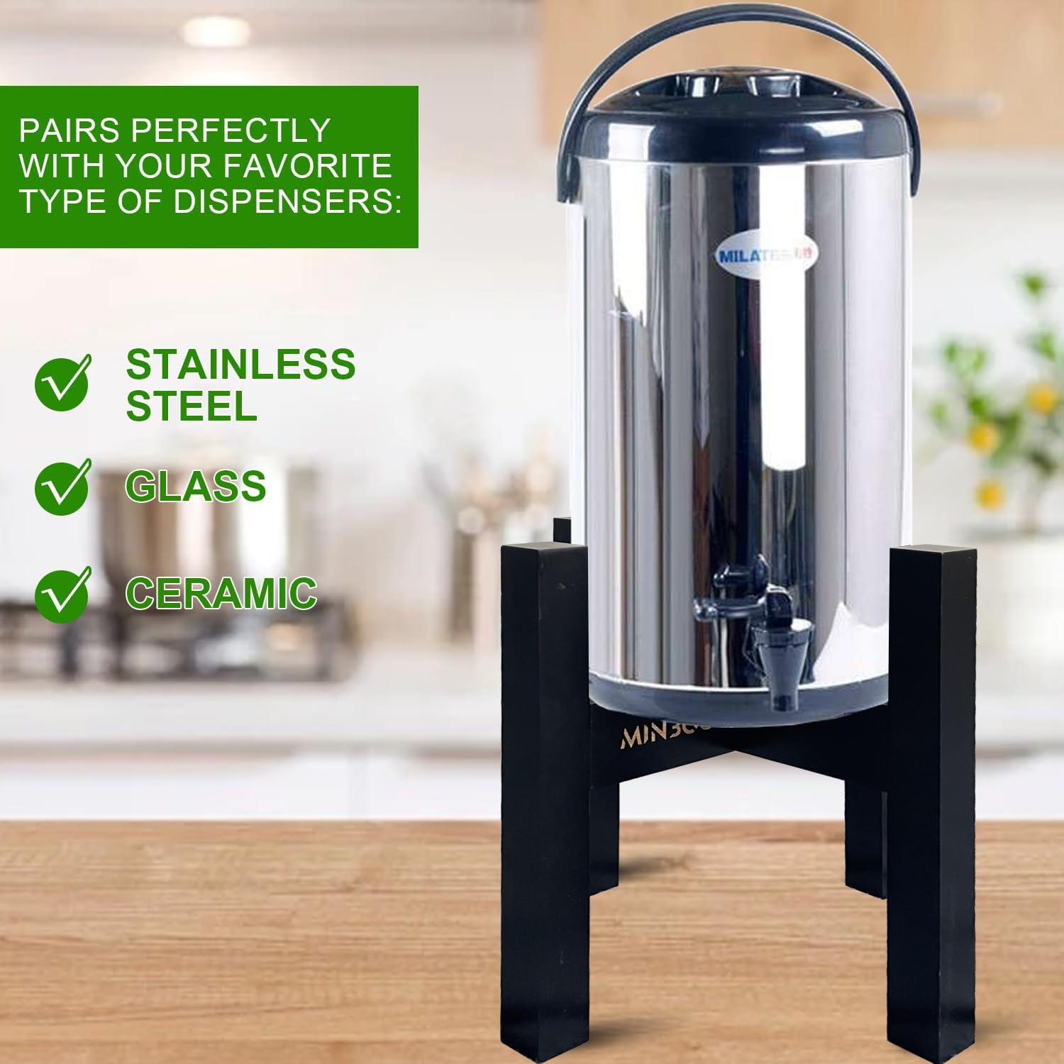 Soporte ajustable para dispensador de agua MinBoo 15-36 cm negro