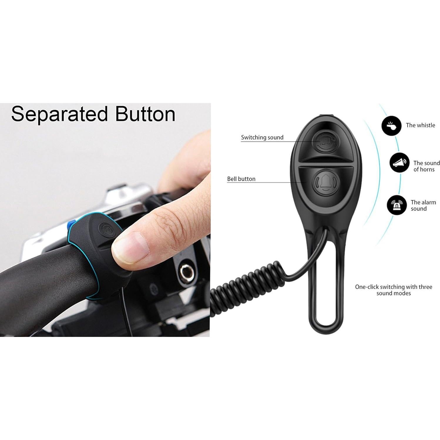 Timbre Eléctrico Recargable Ytuomzi 120dB Impermeable