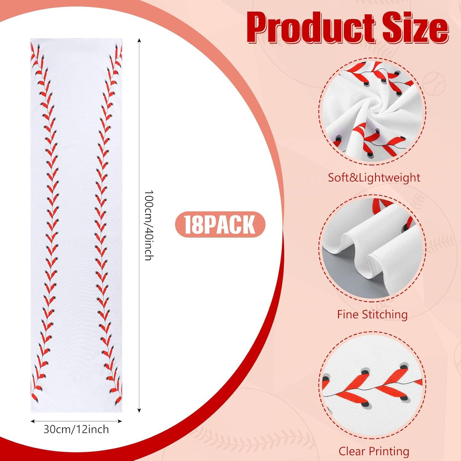 18 Toallas Enfriadoras CraftyDream Microfibra 100x30cm Béisbol