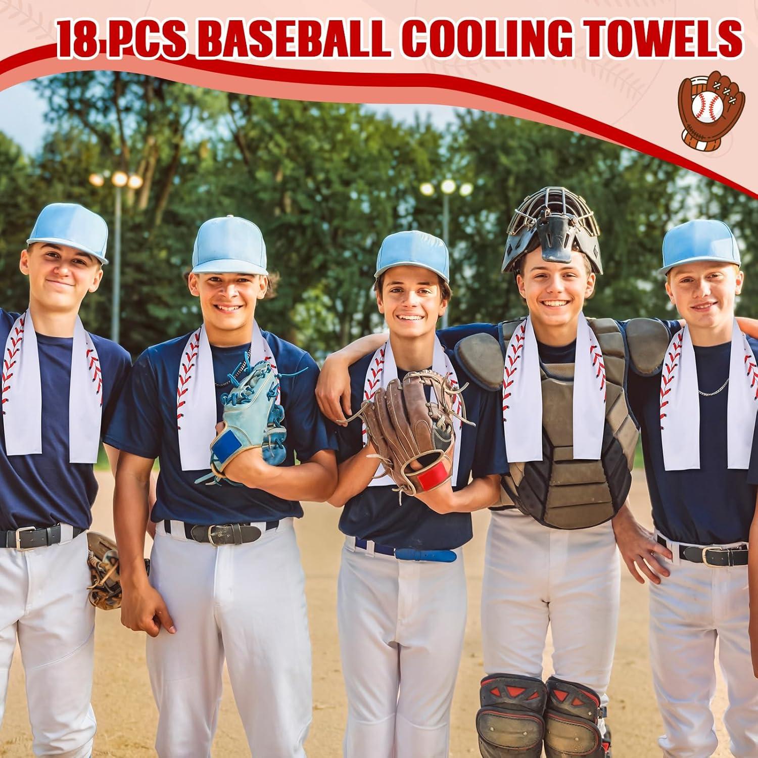 18 Toallas Enfriadoras CraftyDream Microfibra 100x30cm Béisbol