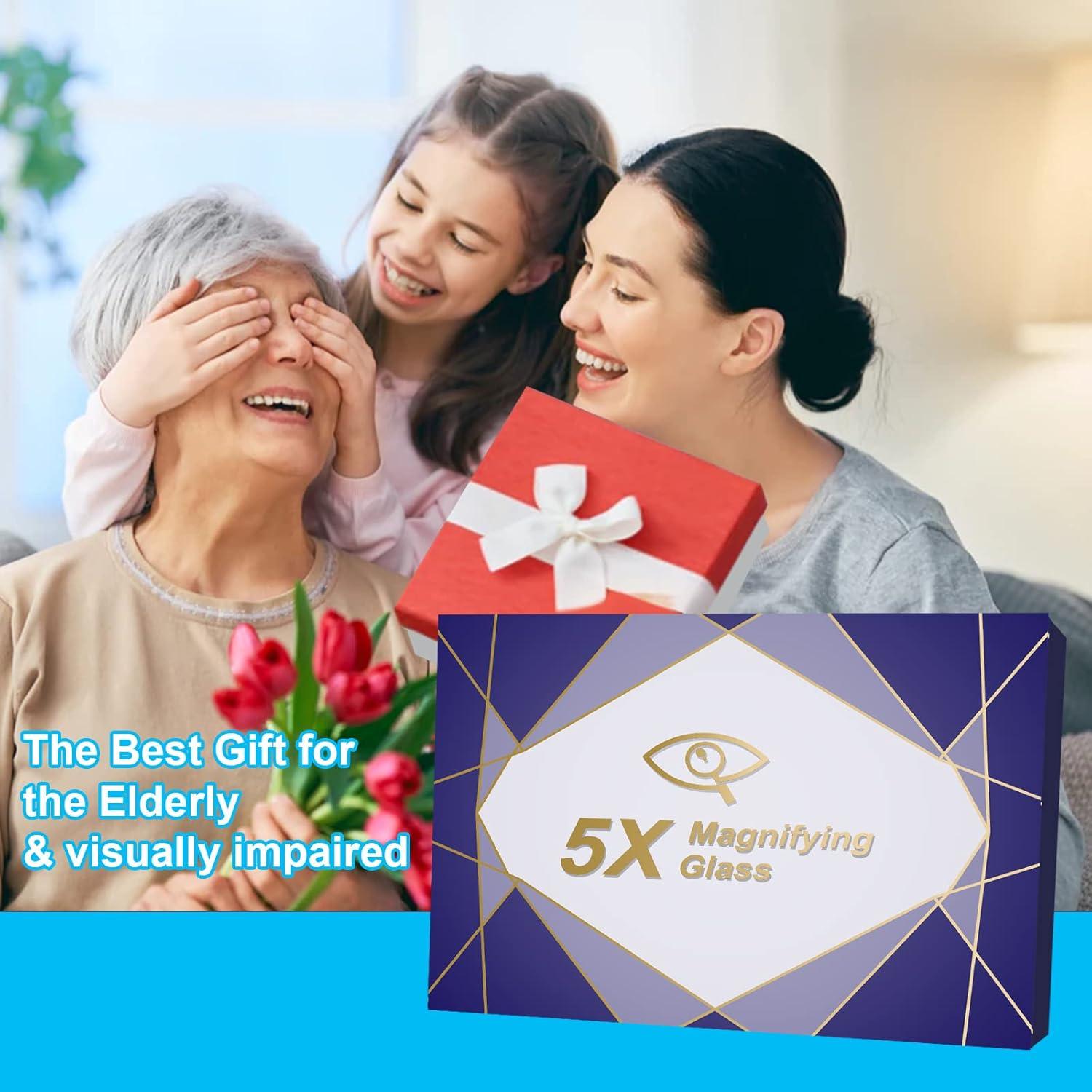 Lupa de Página 5X Molebe Negra para Lectura - 20.3x14.5 cm