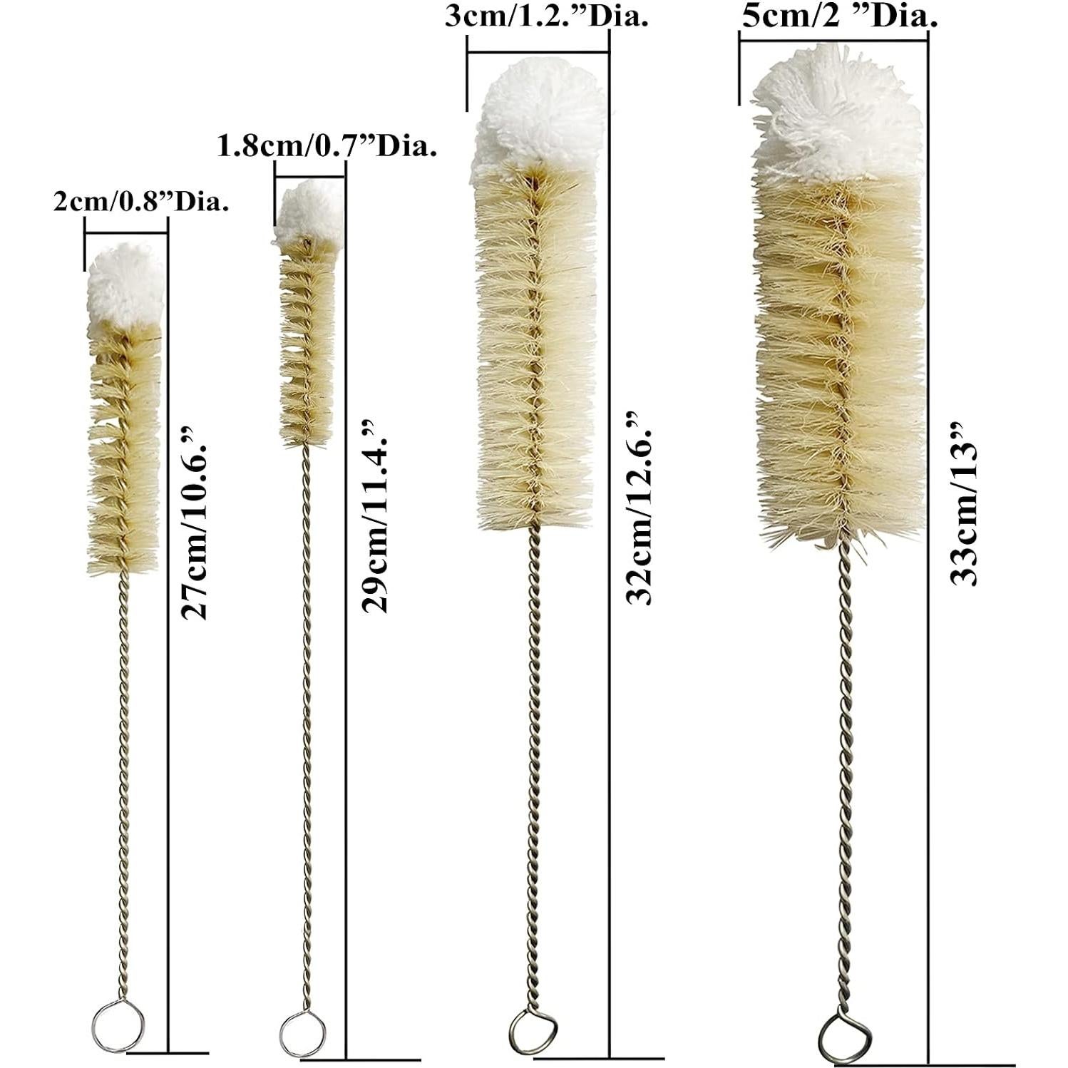 Juego de 4 cepillos de limpieza NewFerU para botellas de acero inoxidable