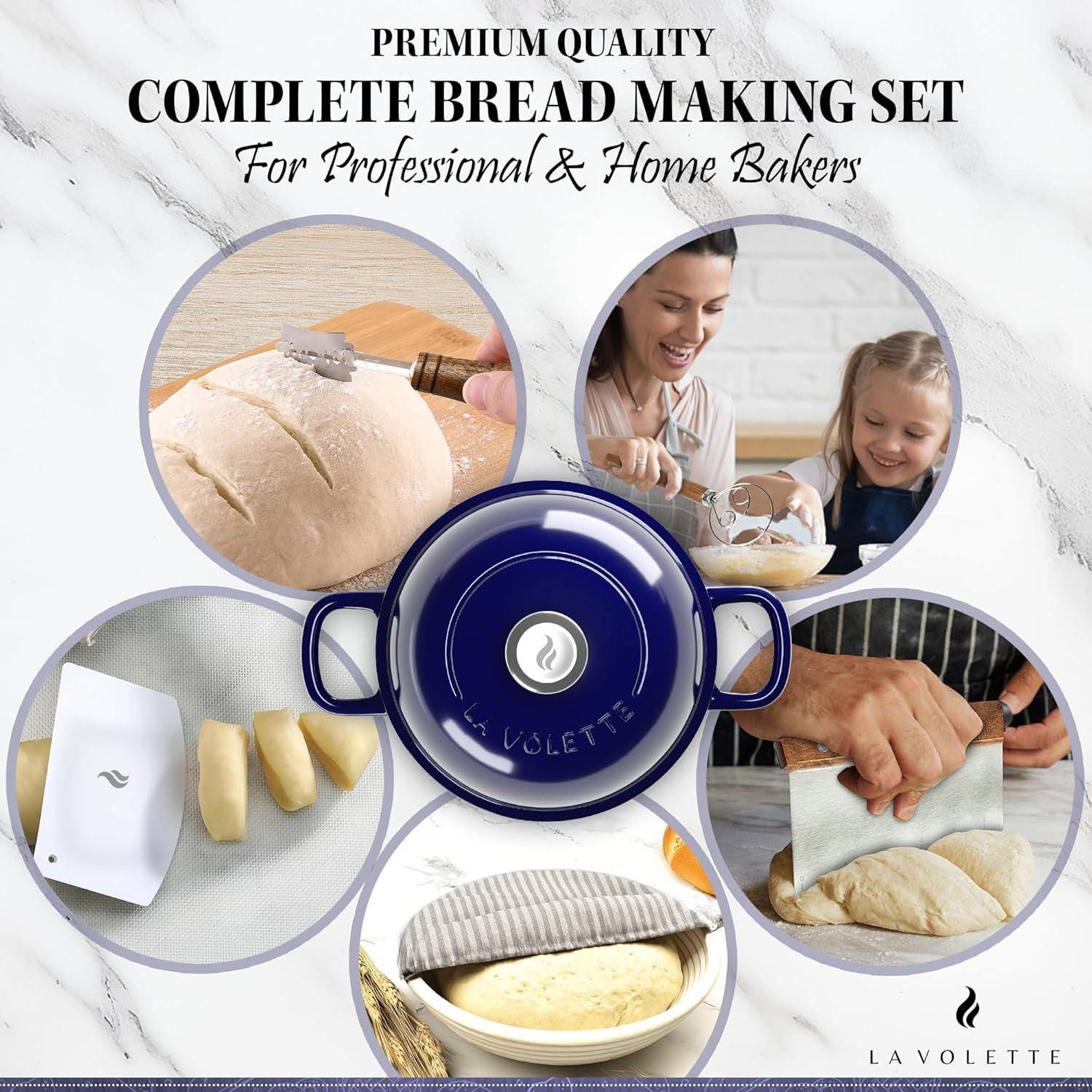 Juego de Horno de Pan de Hierro Fundido La Volette 9 Piezas 6L