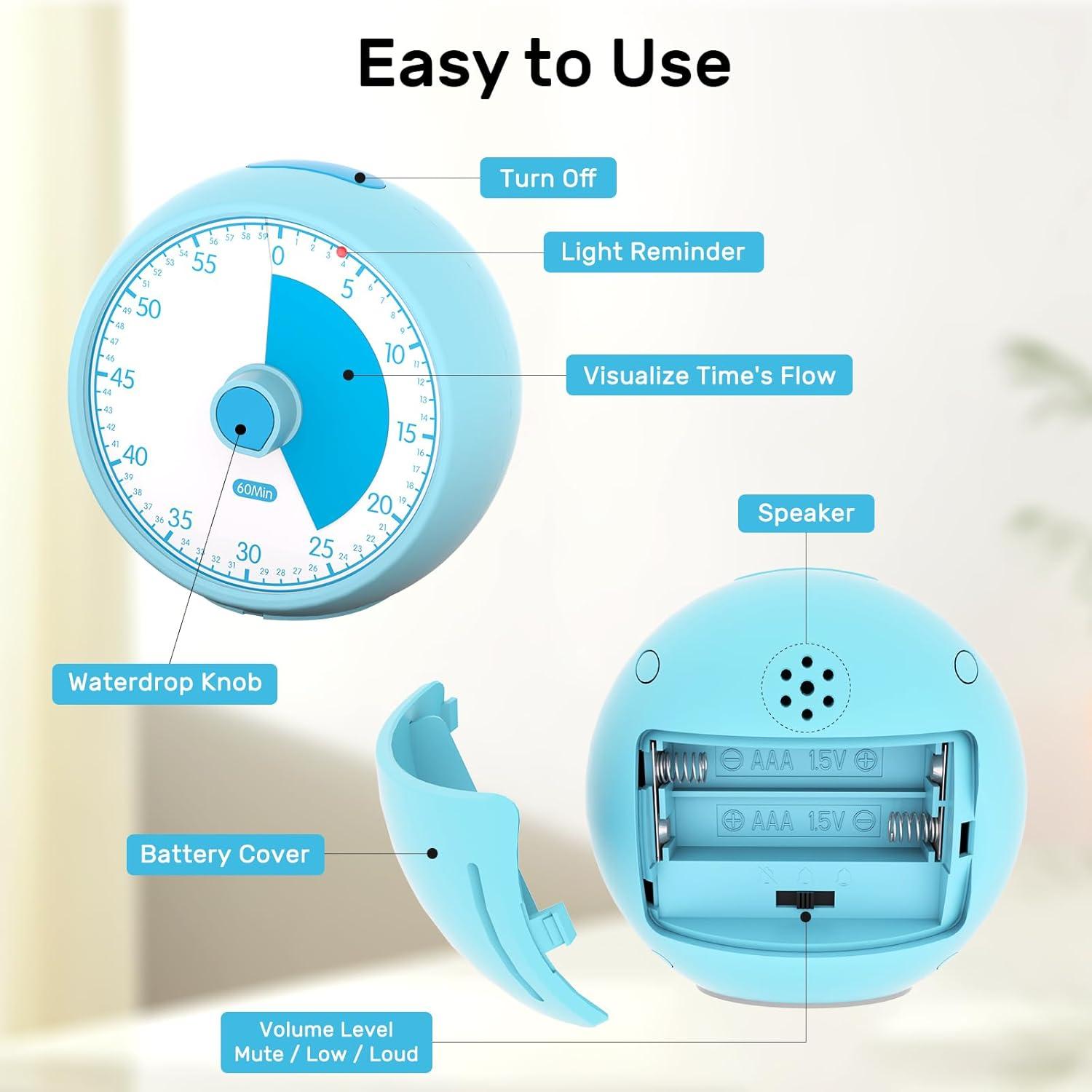 Temporizador Visual Conchstar 60 Minutos para Niños Azul