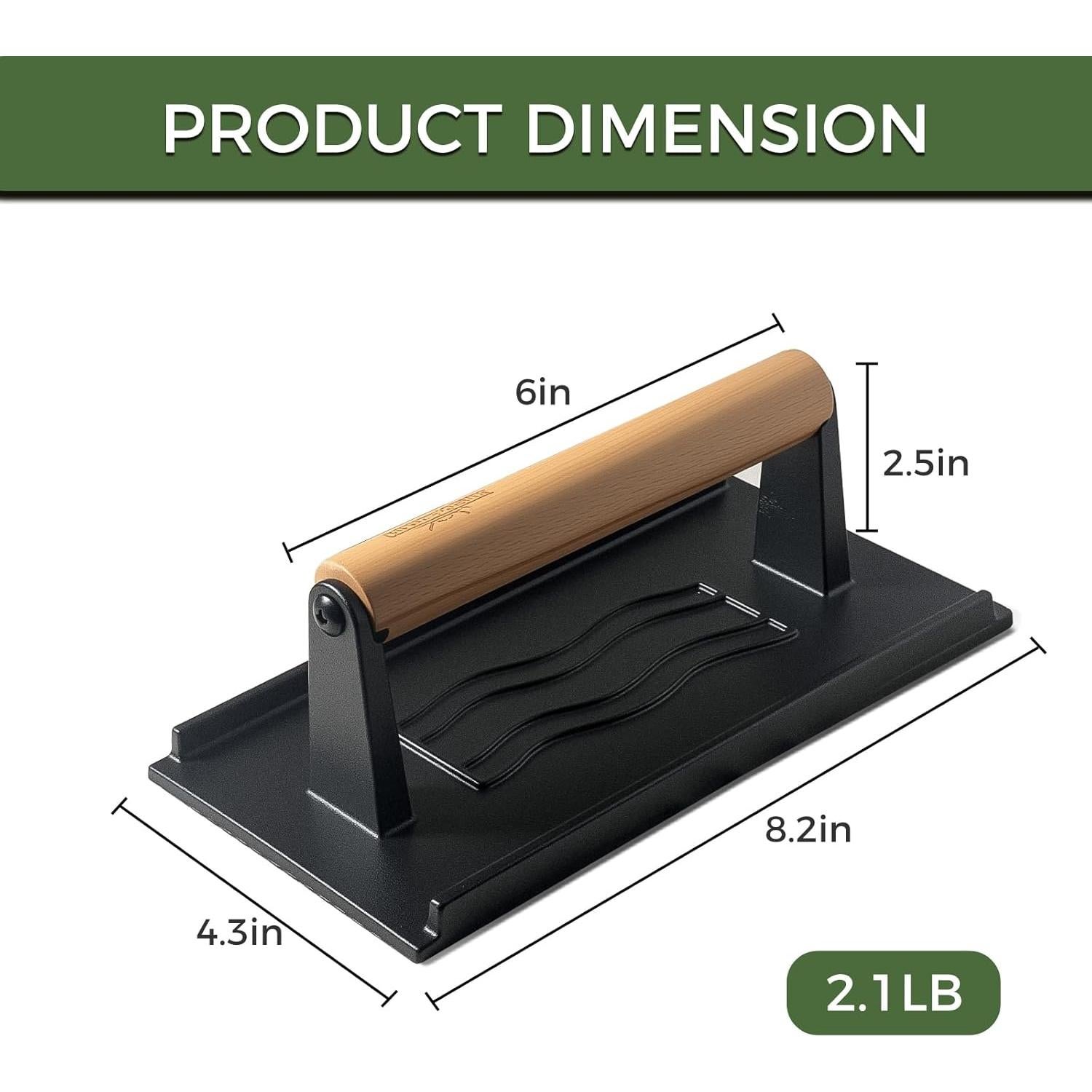 Prensa para Hamburguesas XUDAKAIXIN Hierro Fundido 18x18 cm