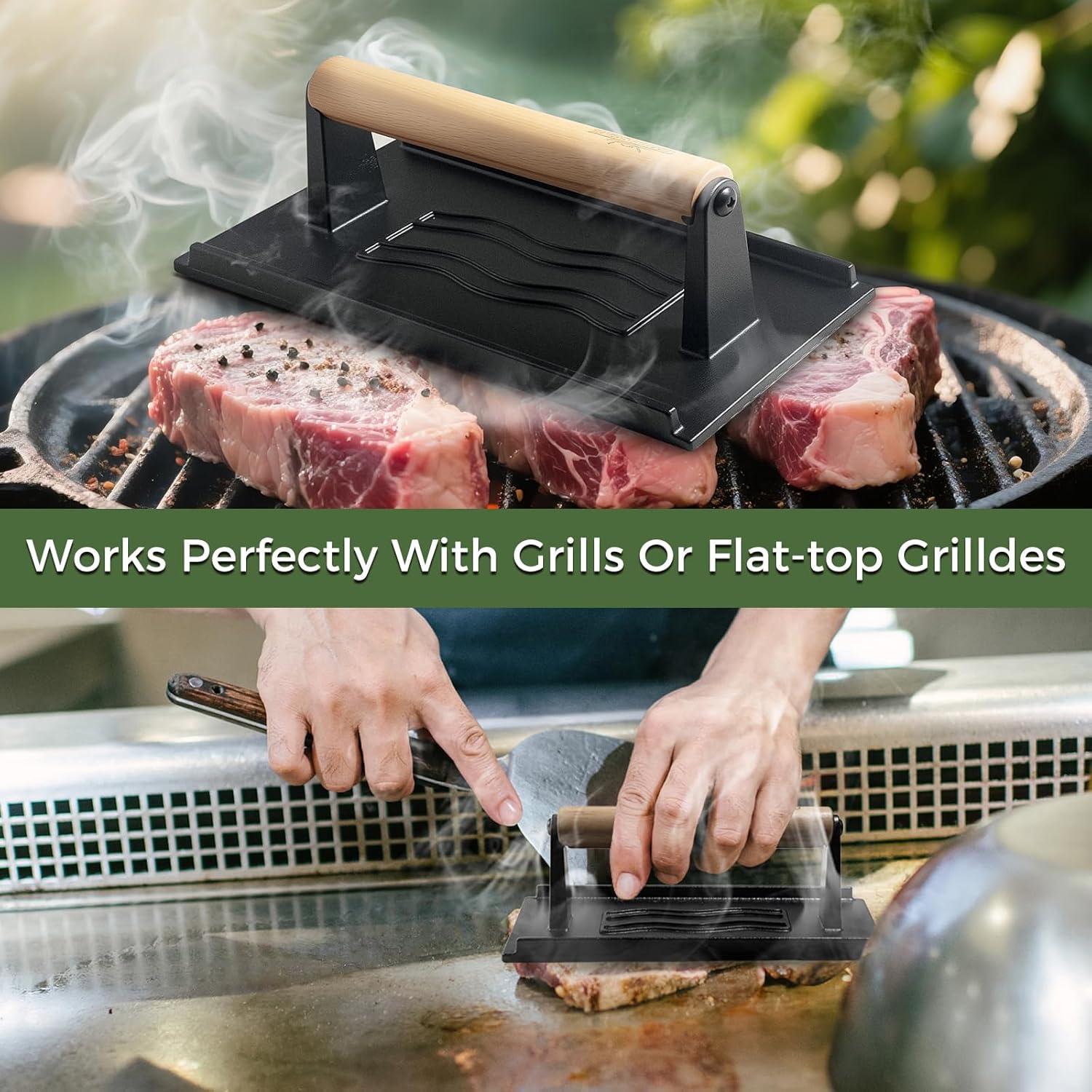 Prensa para Hamburguesas XUDAKAIXIN Hierro Fundido 18x18 cm