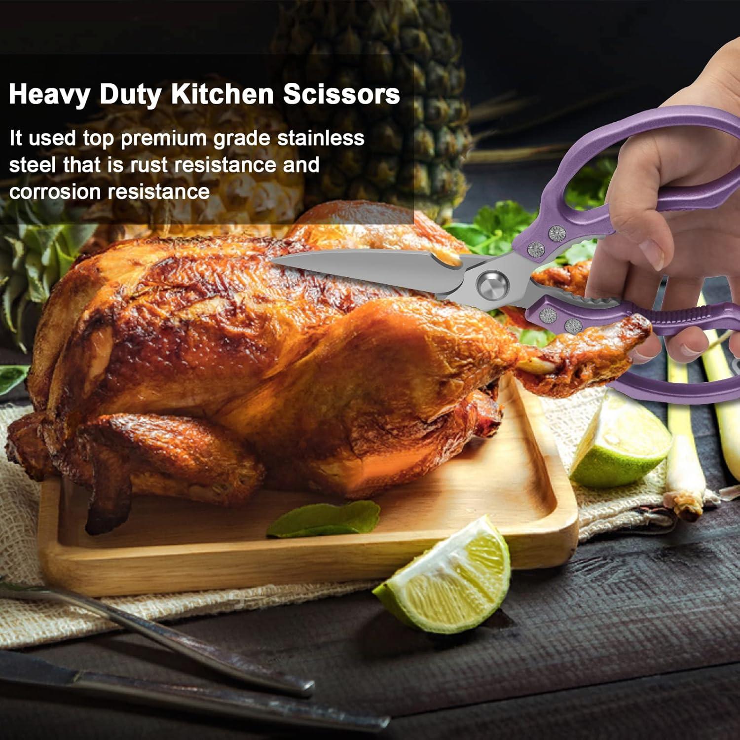 Tijeras de Cocina Multiusos CGBE Acero Inoxidable 26 cm Púrpura